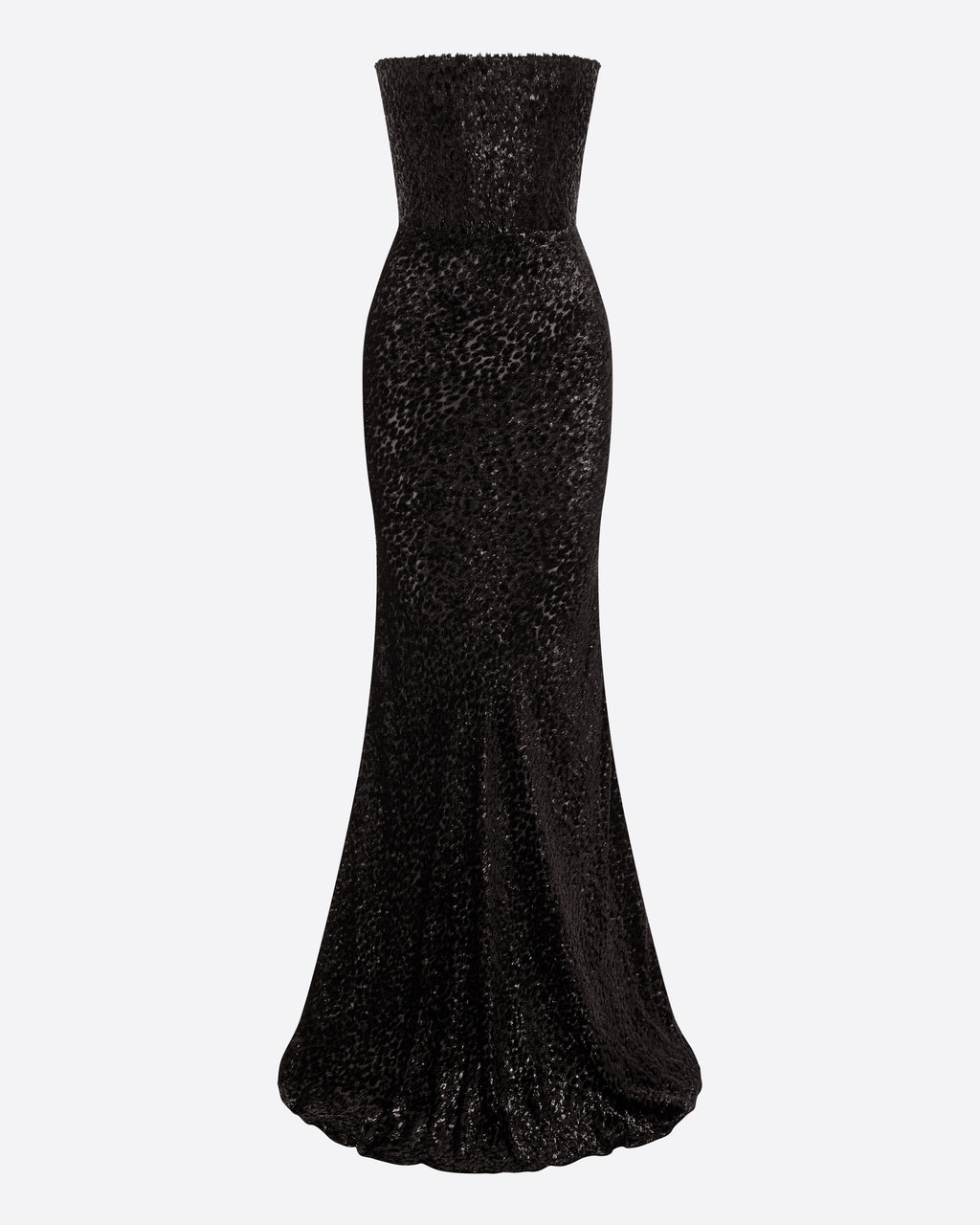 Strapless Drape Gown in Devoré