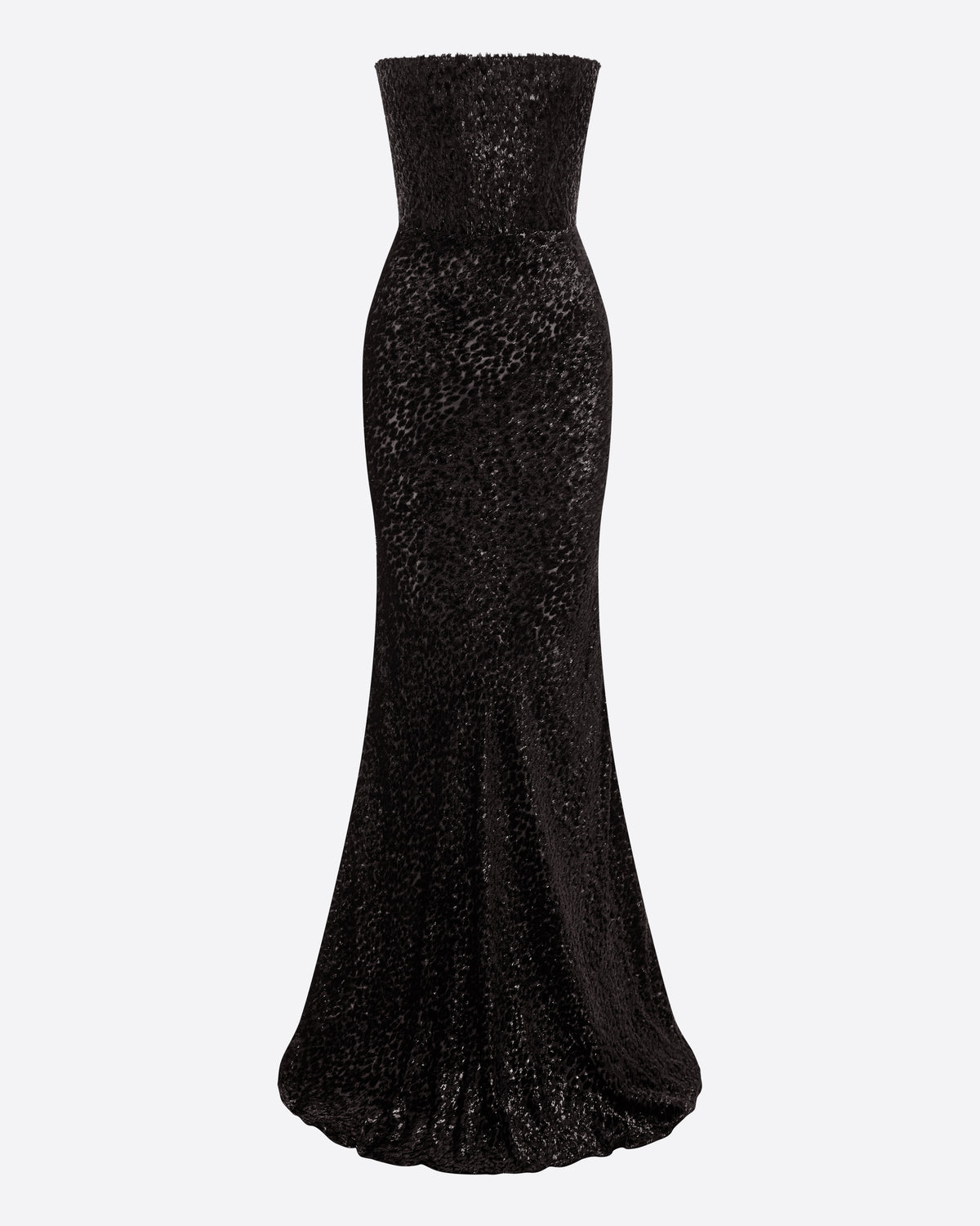 Strapless Drape Gown in Devoré
