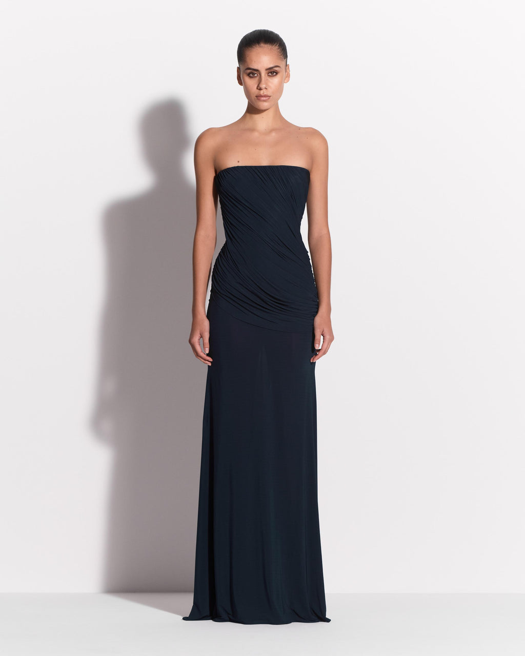 Strapless Drape Gown in Jersey