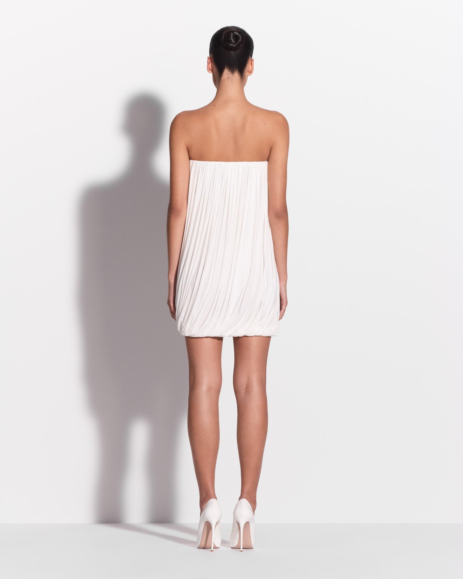 Strapless Drape Mini Dress in Jersey