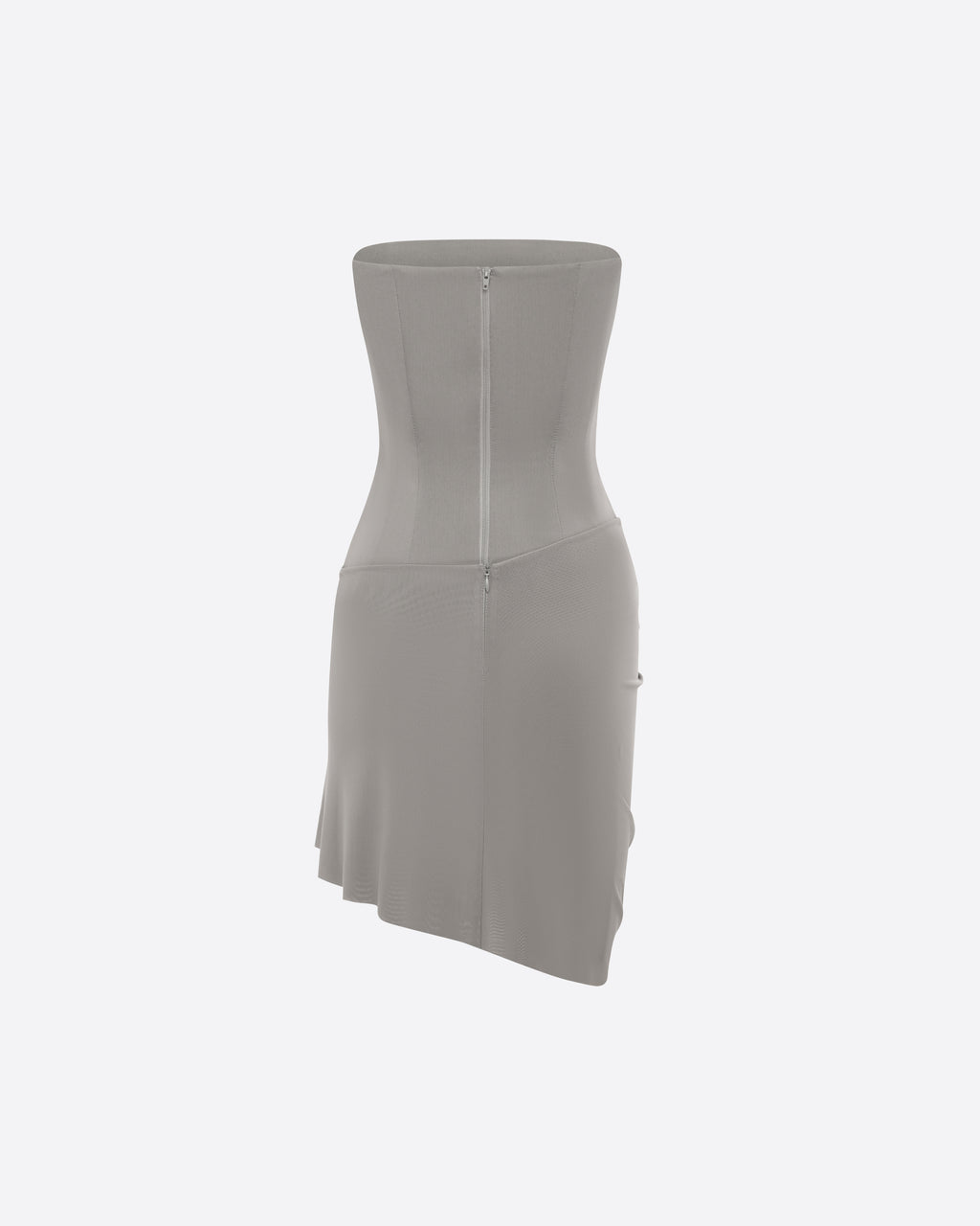 Strapless Drape Mini Dress in Stretch Mesh