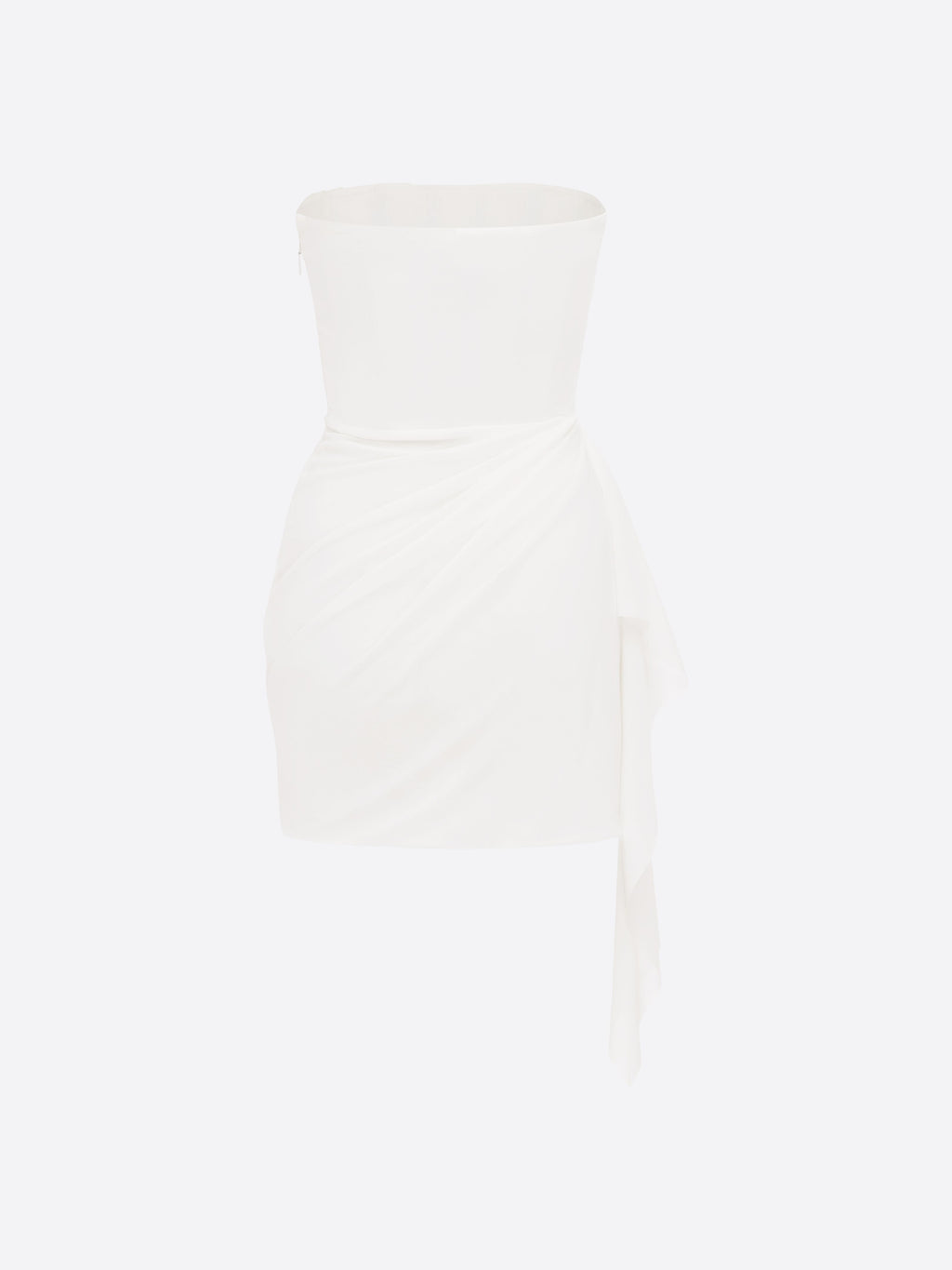 Strapless Drape Mini Dress in Stretch Mesh
