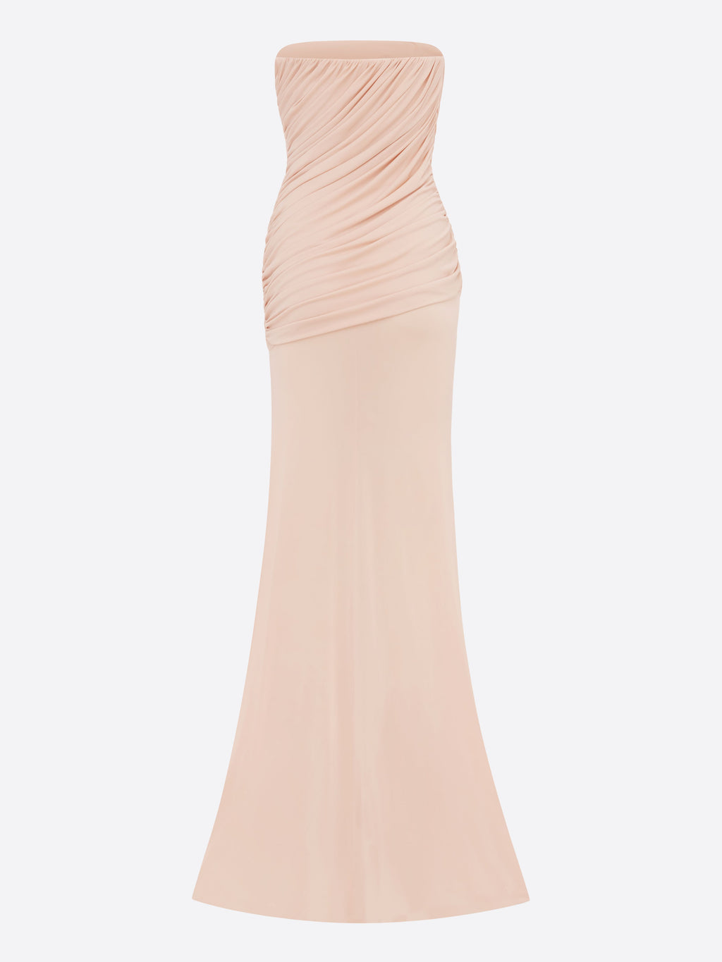 Strapless Draped Gown in Dry Jersey