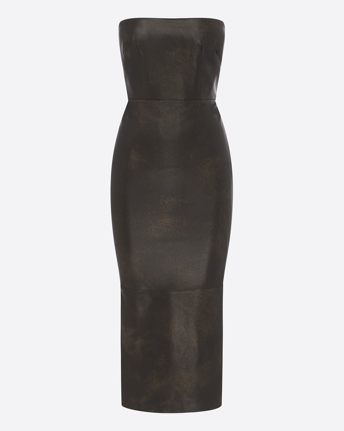 Strapless Dress in Leather