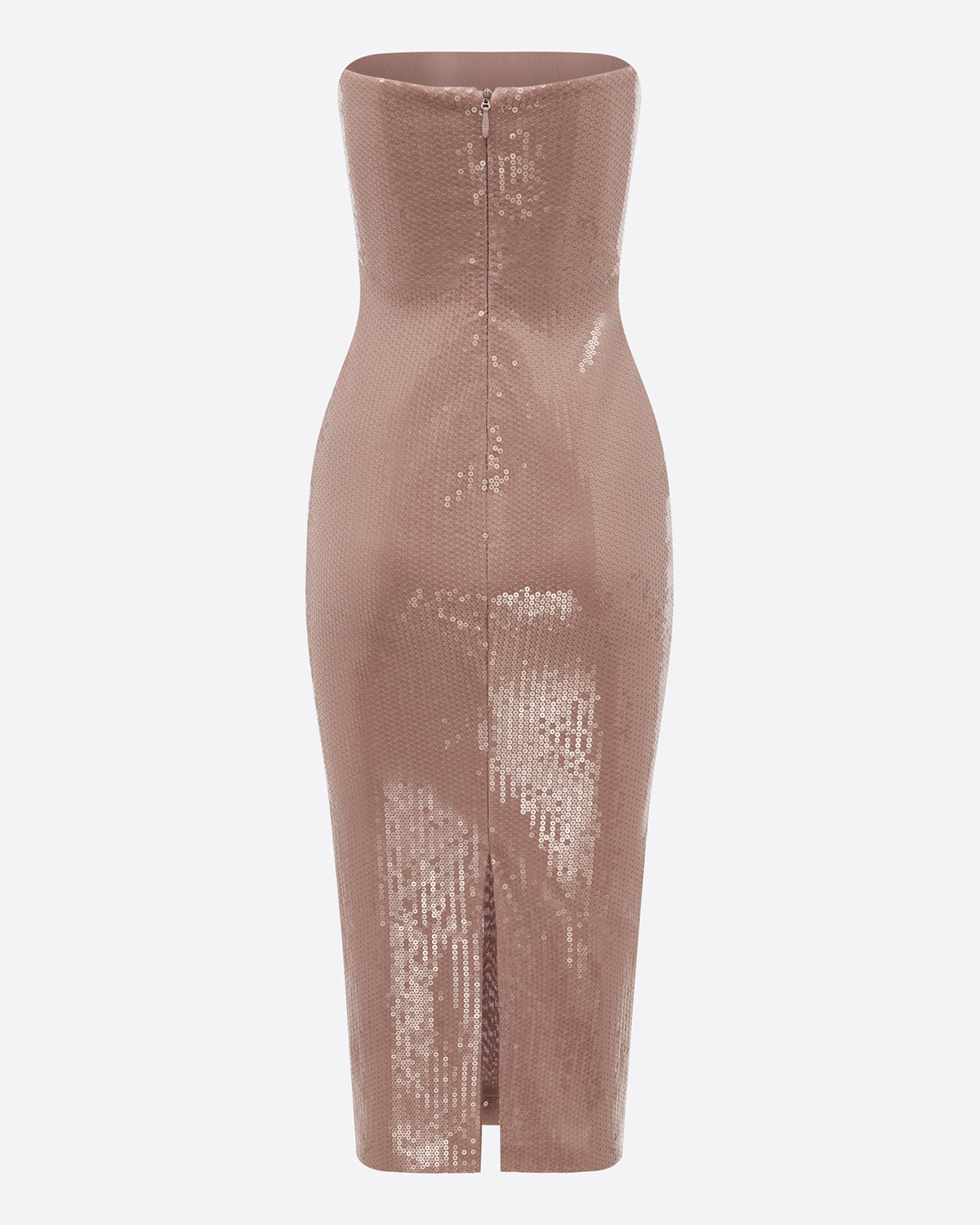 Strapless Dress in Sequin Stretch Mesh