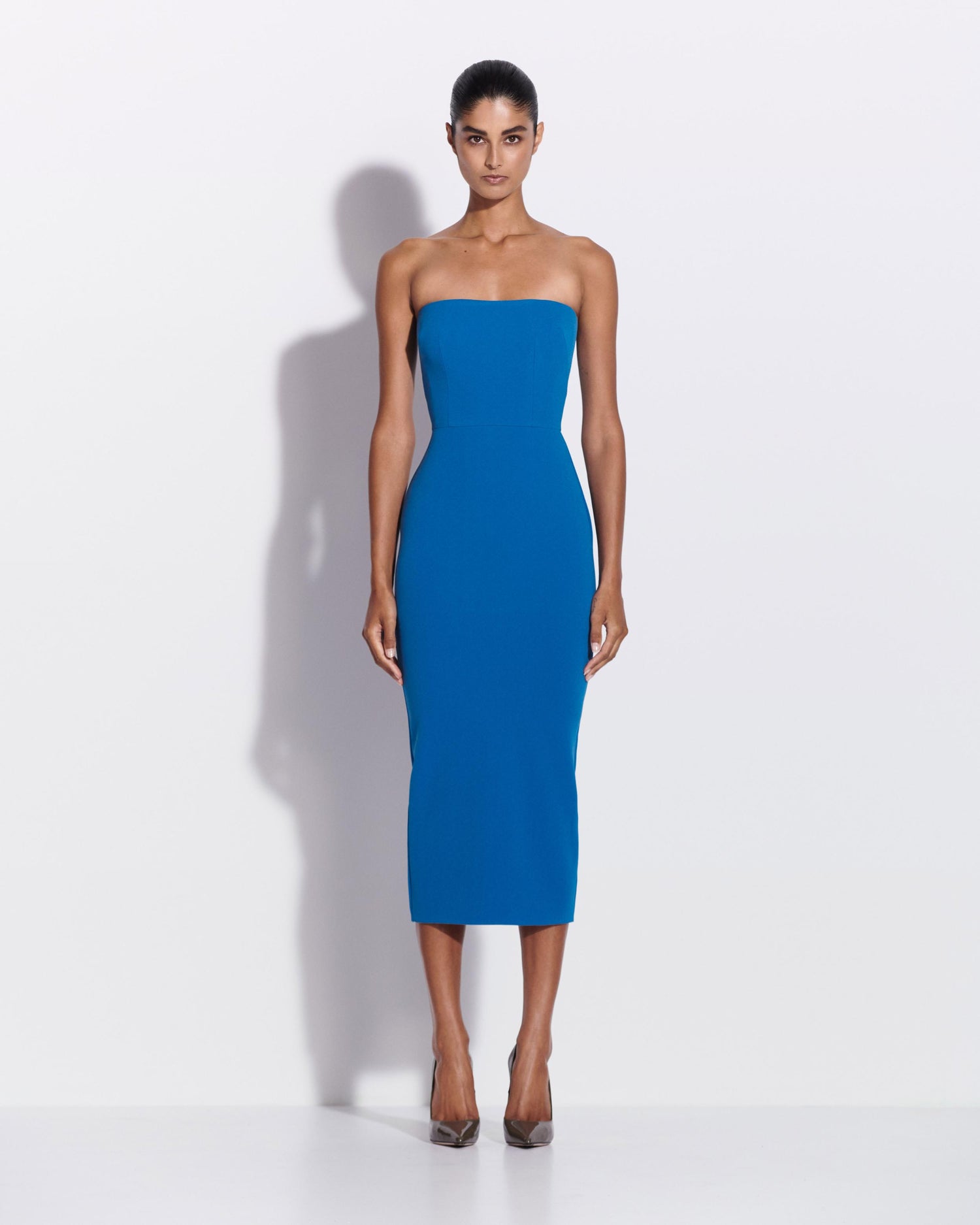Strapless Dress in Stretch Crepe Strapless Dress in Stretch Crepe