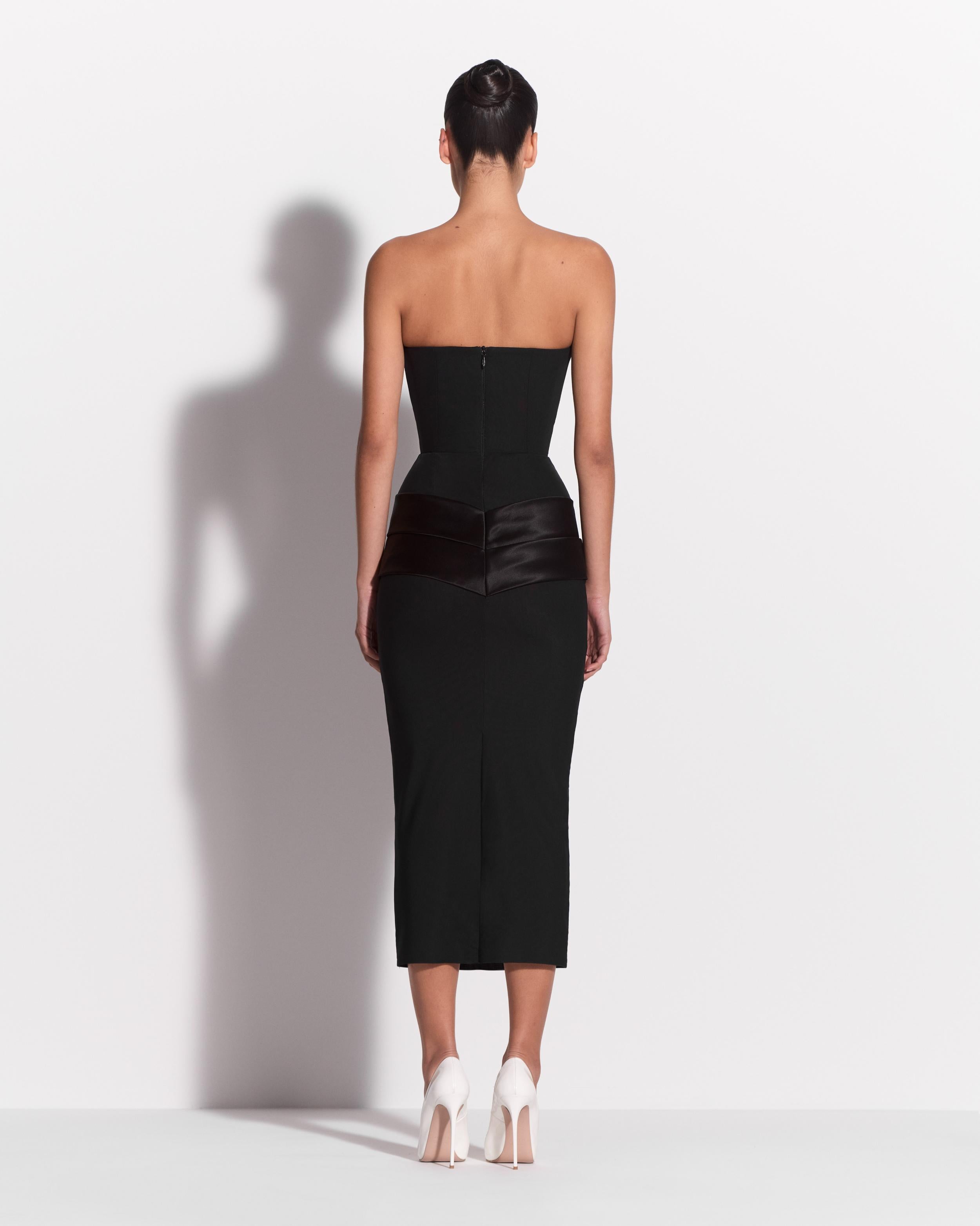 Strapless Dress in Stretch Mesh