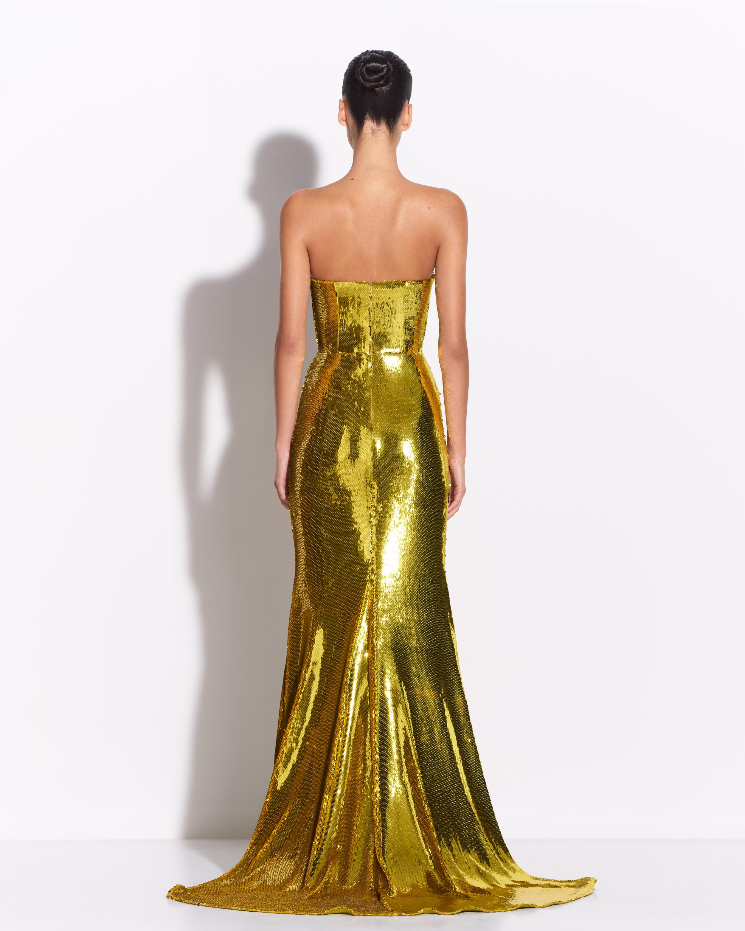 Strapless Gown in Sequin