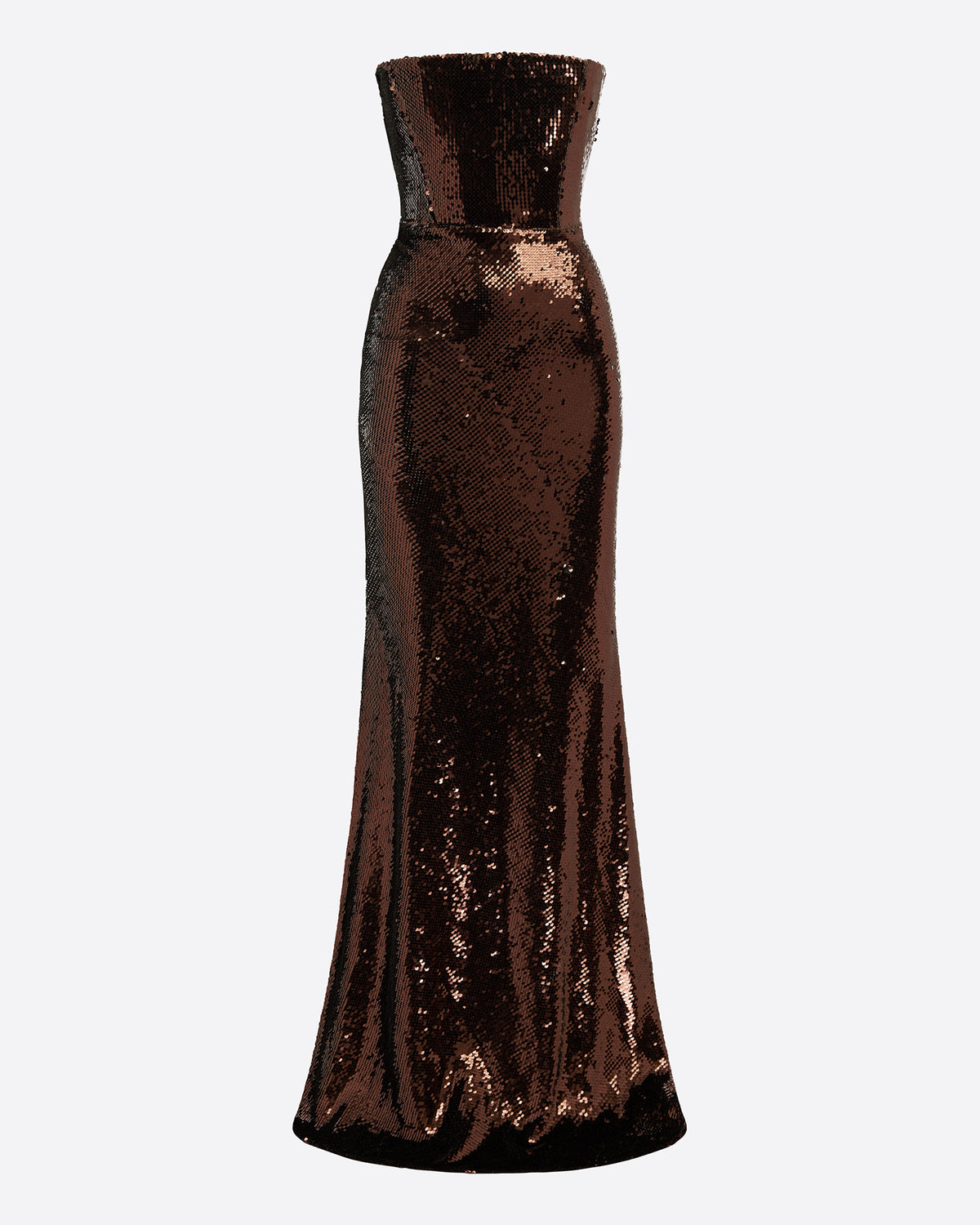 Strapless Gown in Sequin Mesh