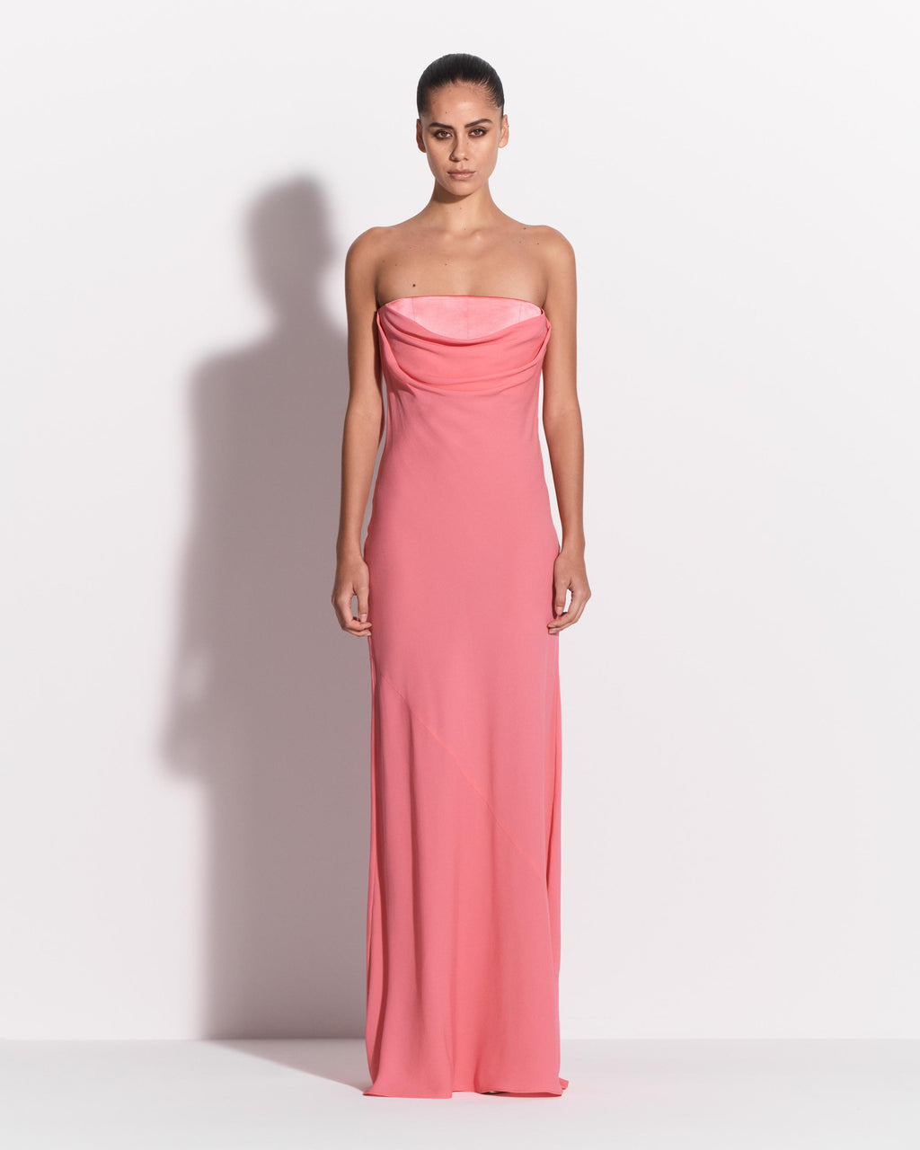Strapless Gown in Silk Georgette