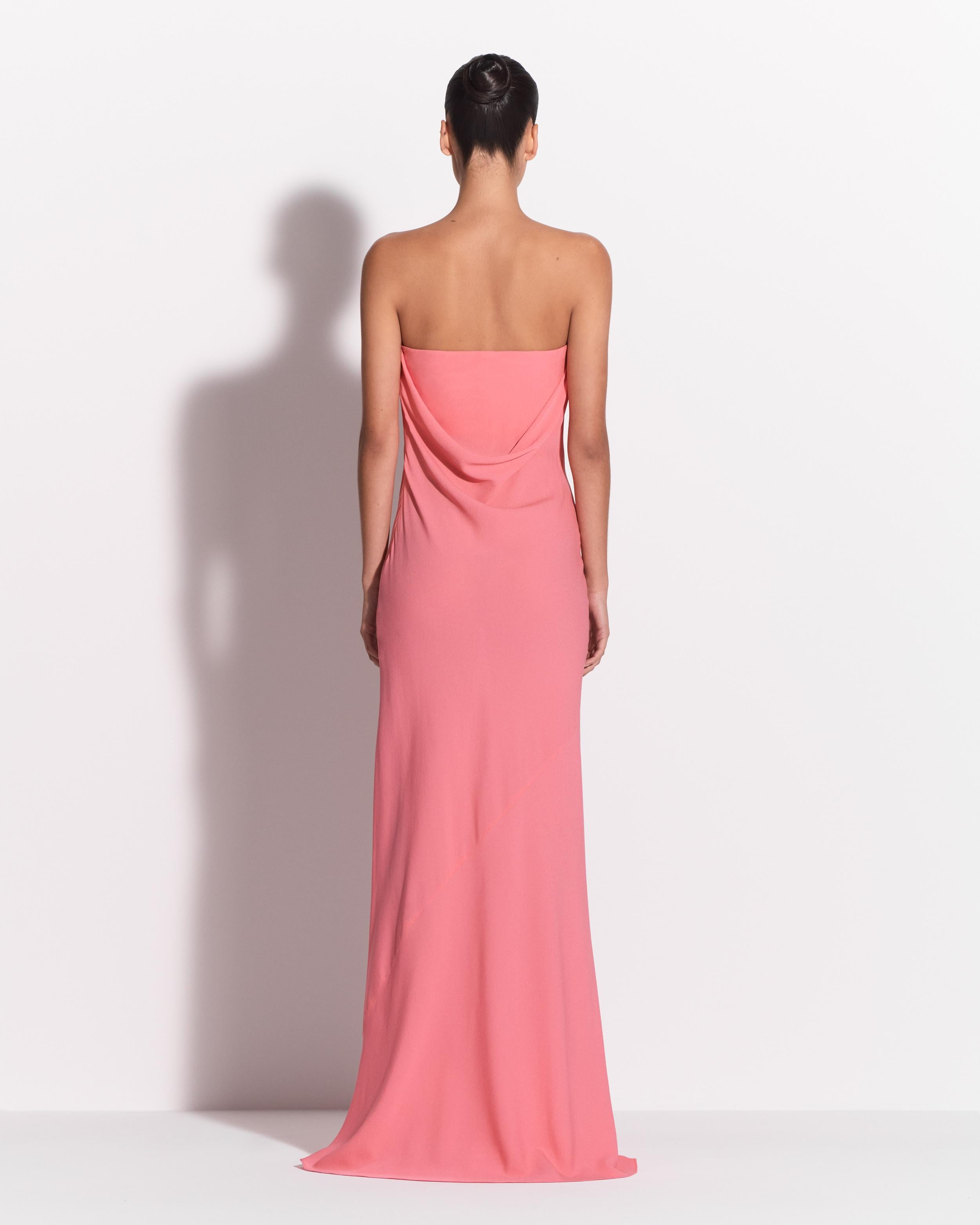 Strapless Gown in Silk Georgette