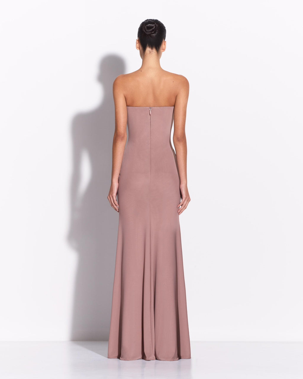 Strapless Gown in Stretch Mesh