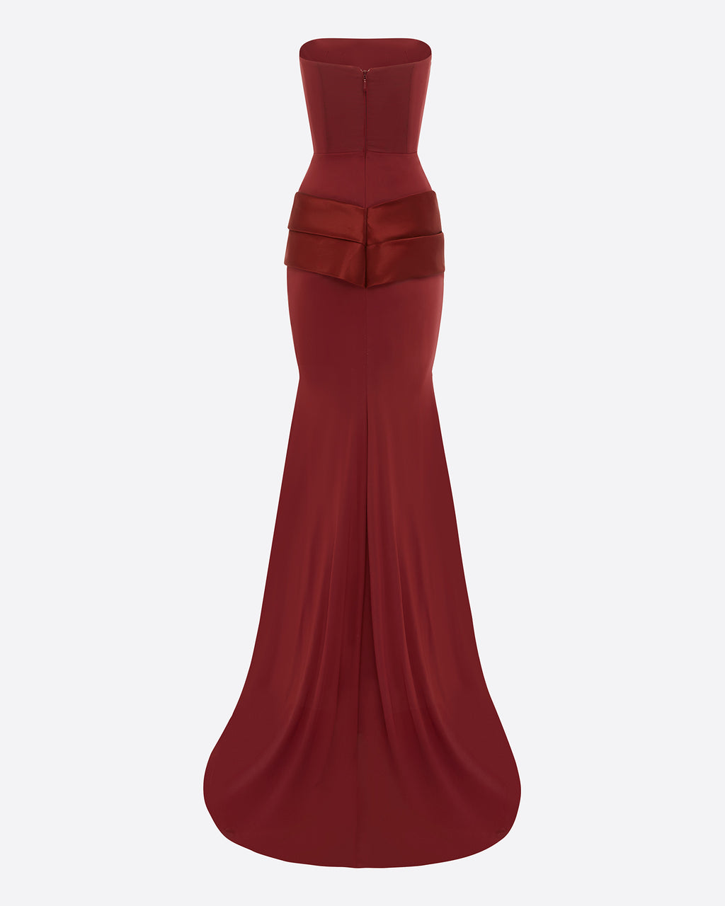 Strapless Gown in Stretch Mesh