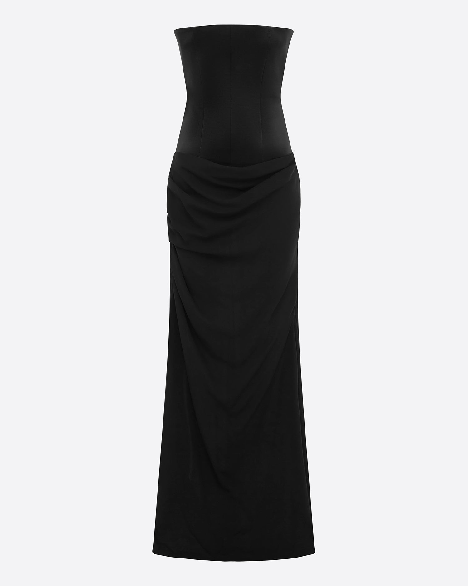 Strapless Longline Gown in Duchess Satin