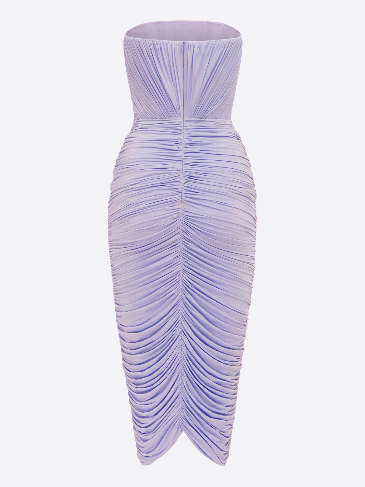 Strapless Ruched Dress in Fine Jersey