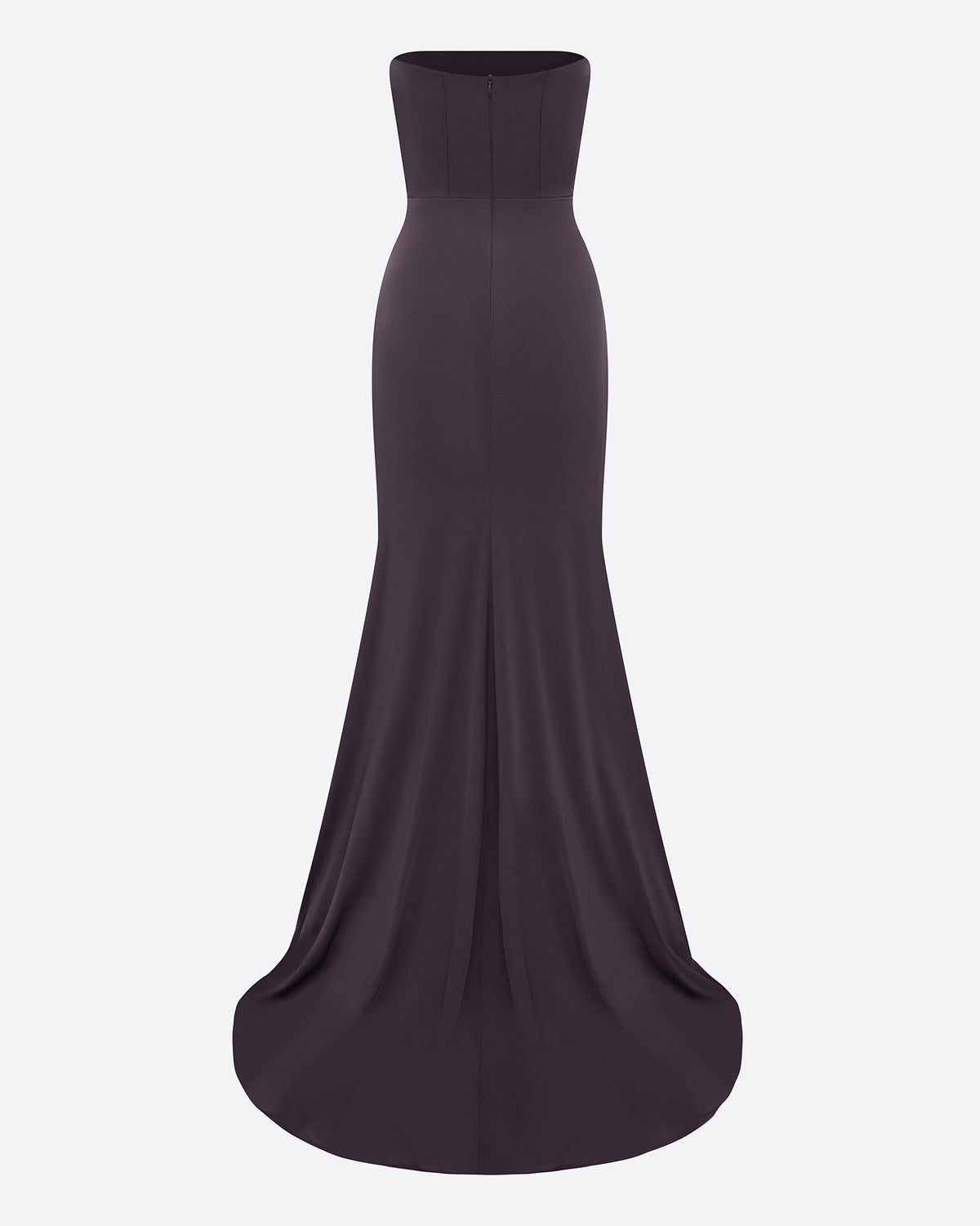 Strapless Split Gown in Satin Crepe