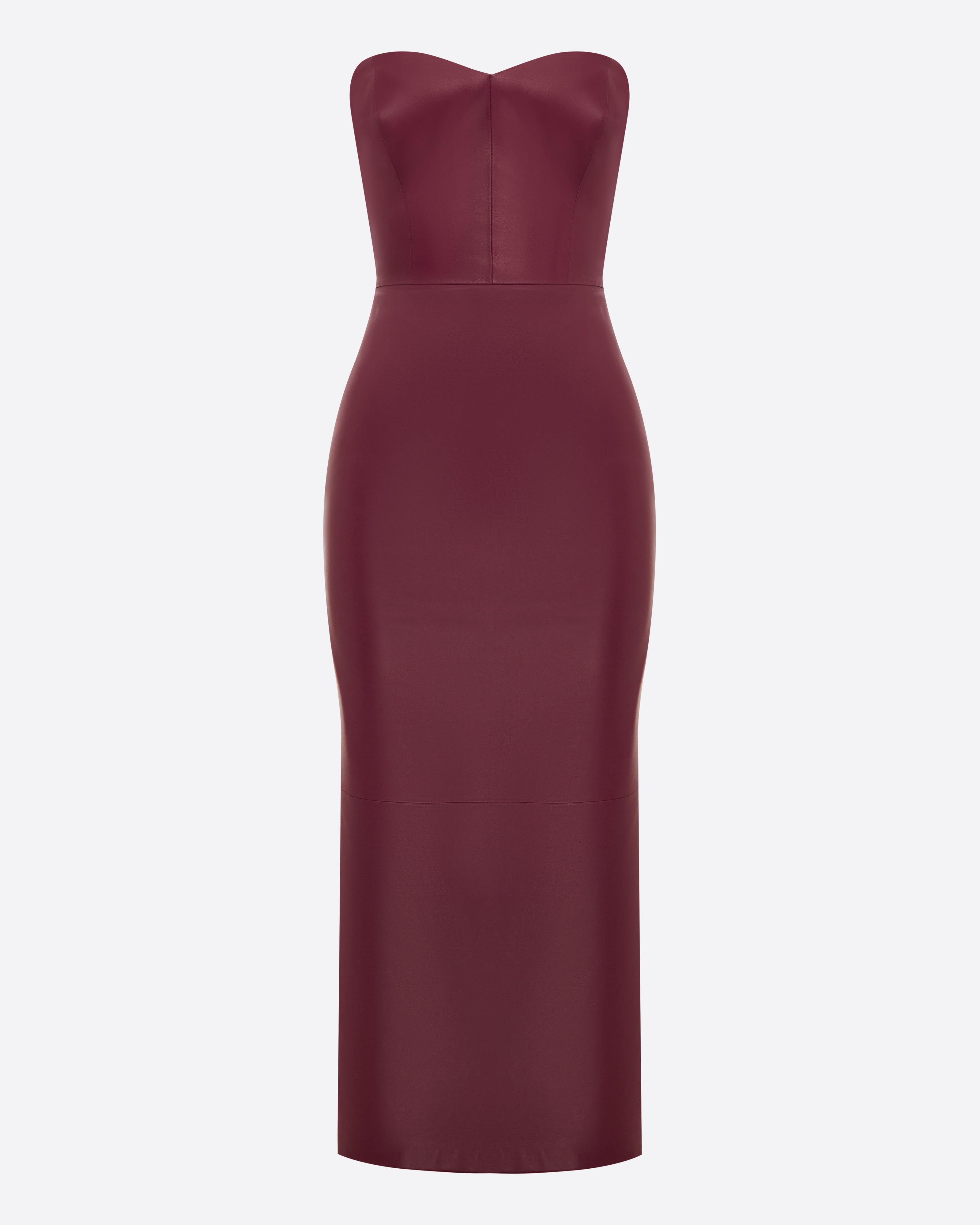 Strapless Sweetheart Dress in Leather