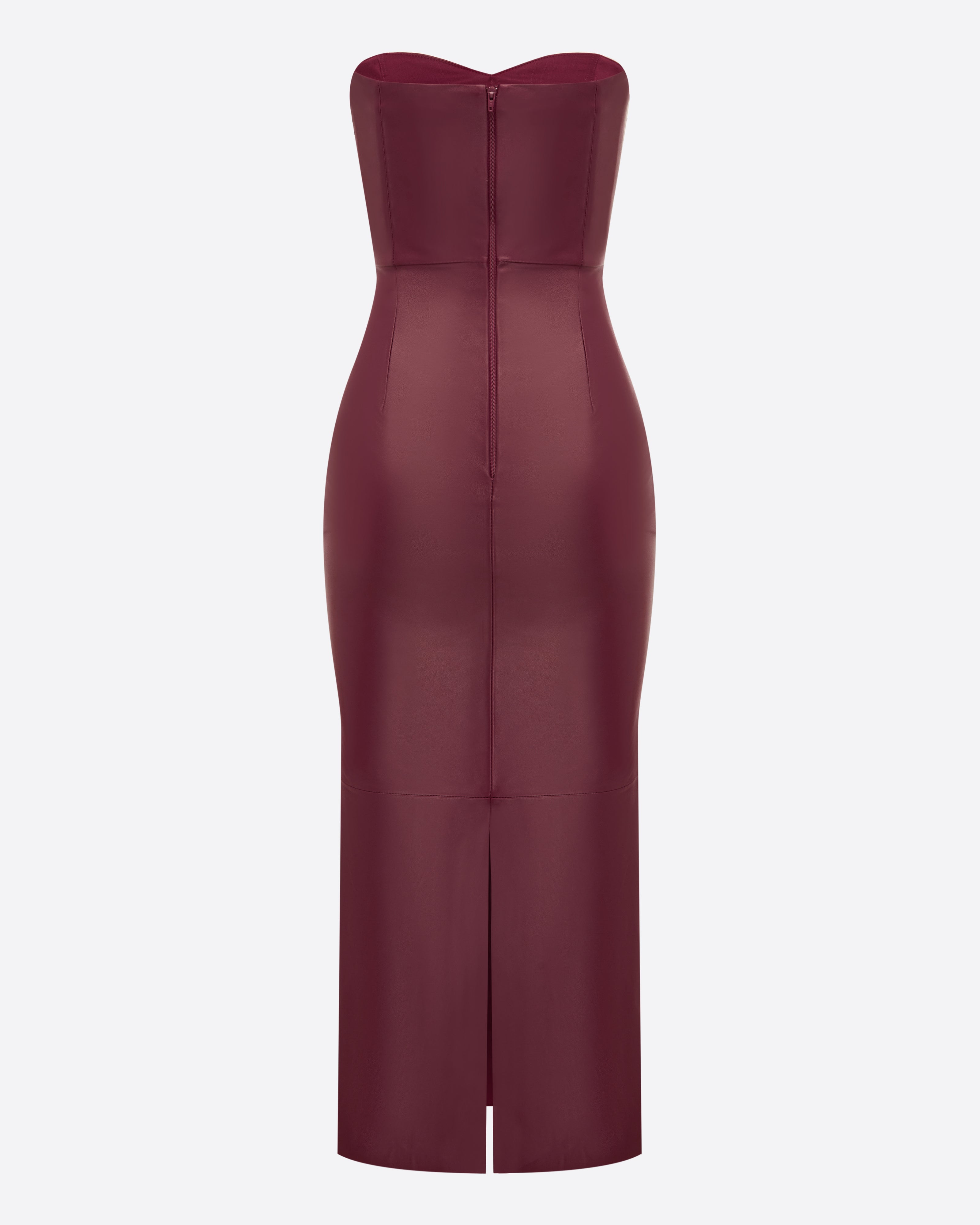 Strapless Sweetheart Dress in Leather