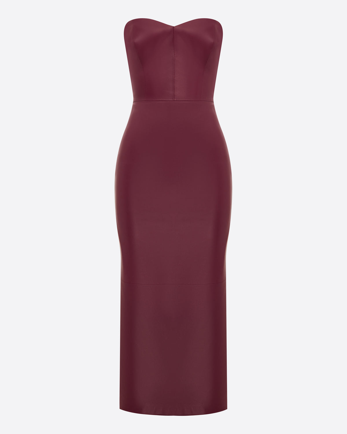 Strapless Sweetheart Dress in Leather