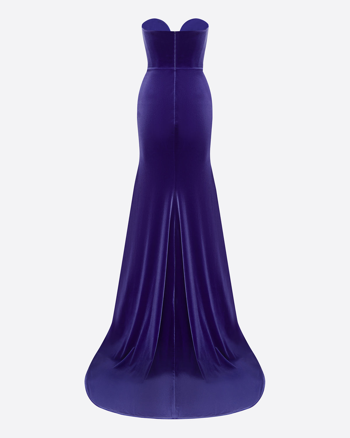 Strapless Sweetheart Ruched Gown in Velvet