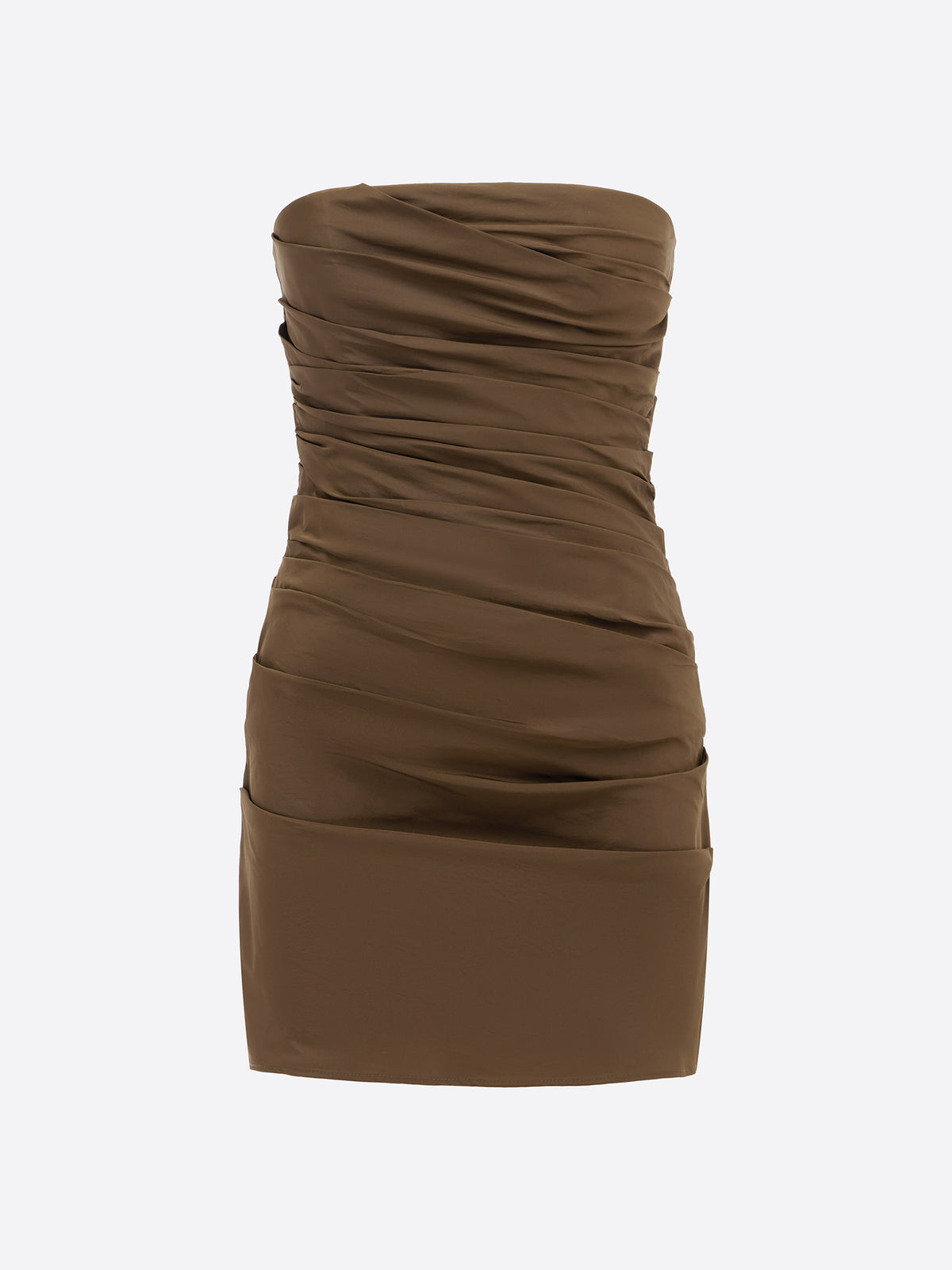 Strapless Tucked Mini Dress in Taffeta - d1837re27-strapless-tucked-mini-dress-in-taffeta-chocolate-11.jpg