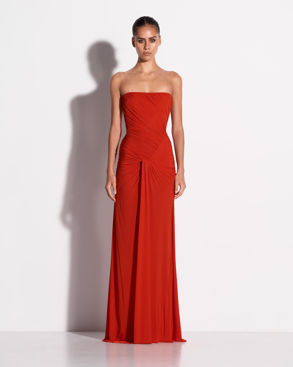 Strapless Twist Gown in Jersey
