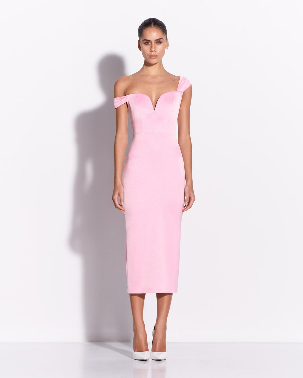 Sweetheart Dress in Satin Crepe