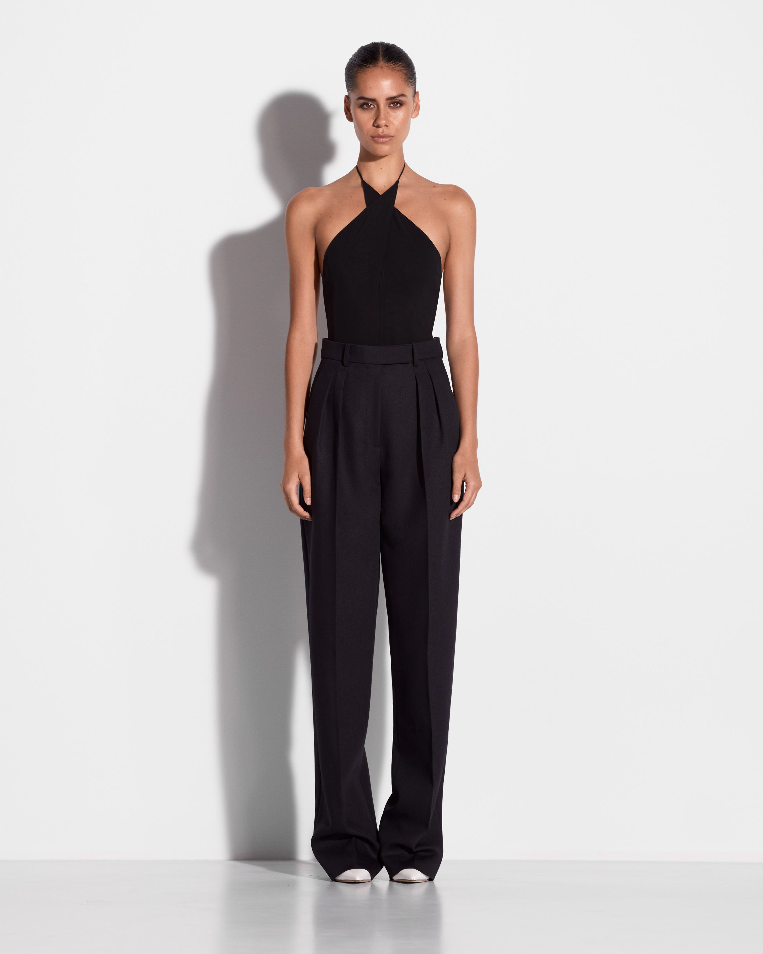 Tapered Trouser in Wool Suiting