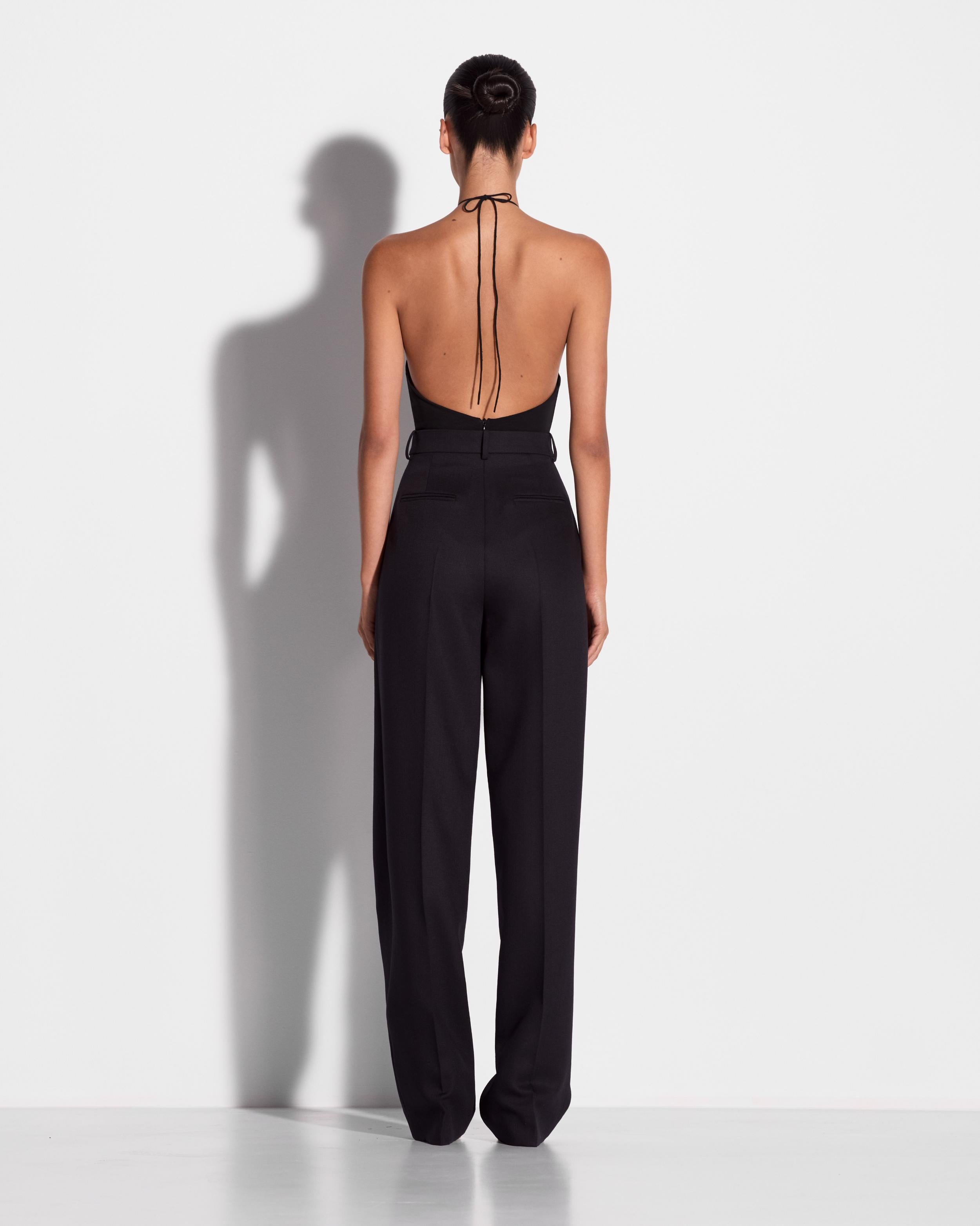 Tapered Trouser in Wool Suiting