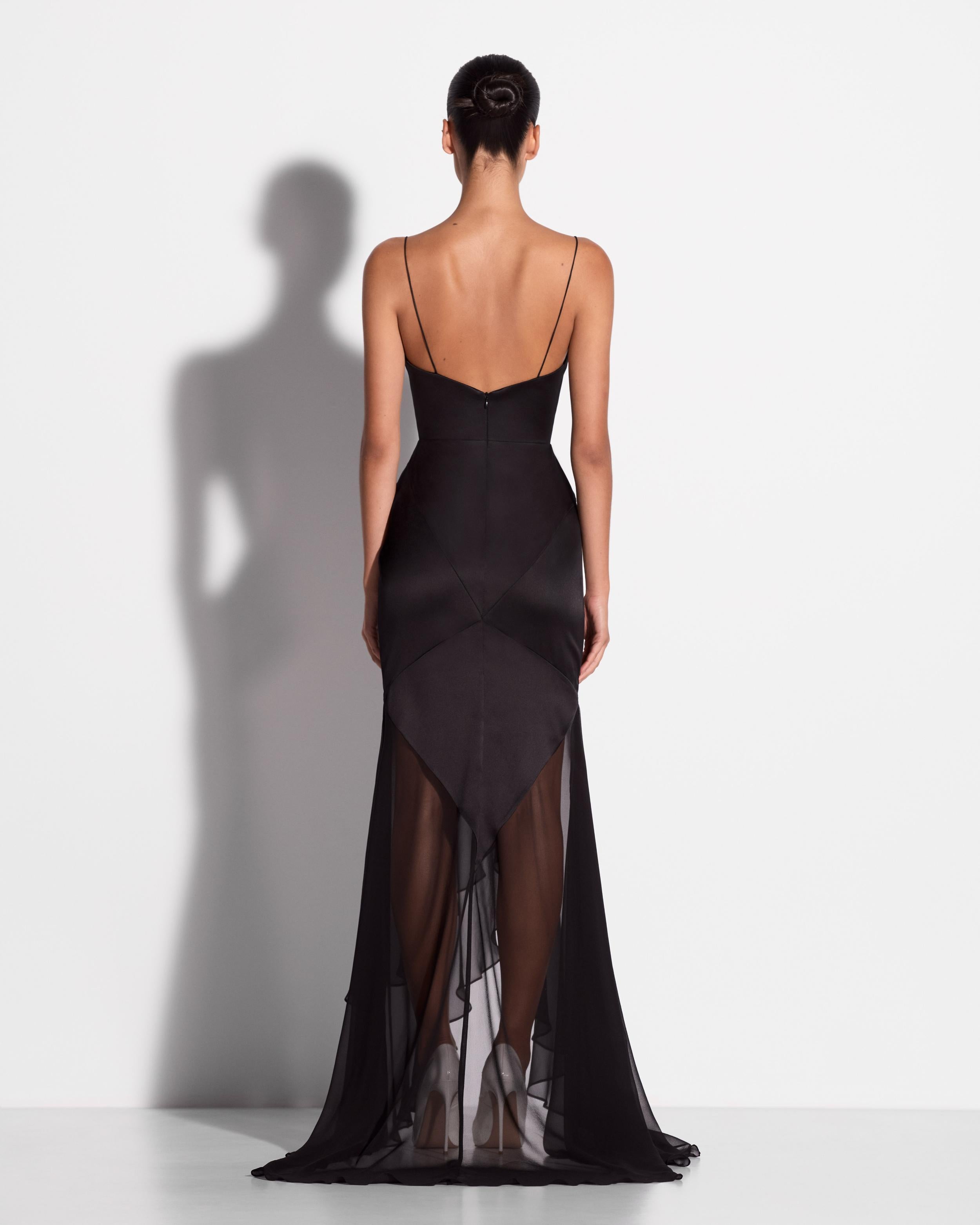 Tiered Bikini Gown Silk Satin