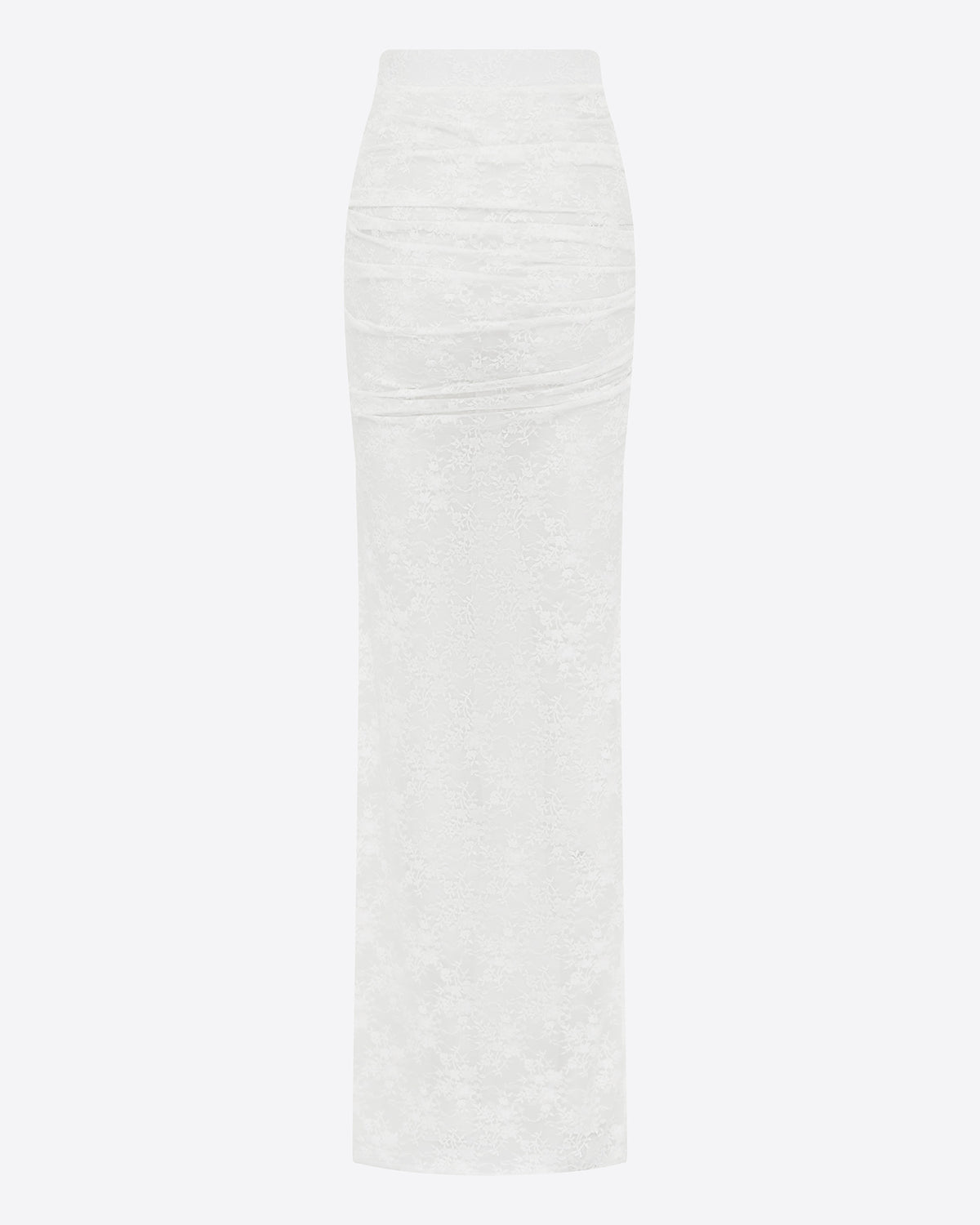 Tucked Column Skirt in Lace