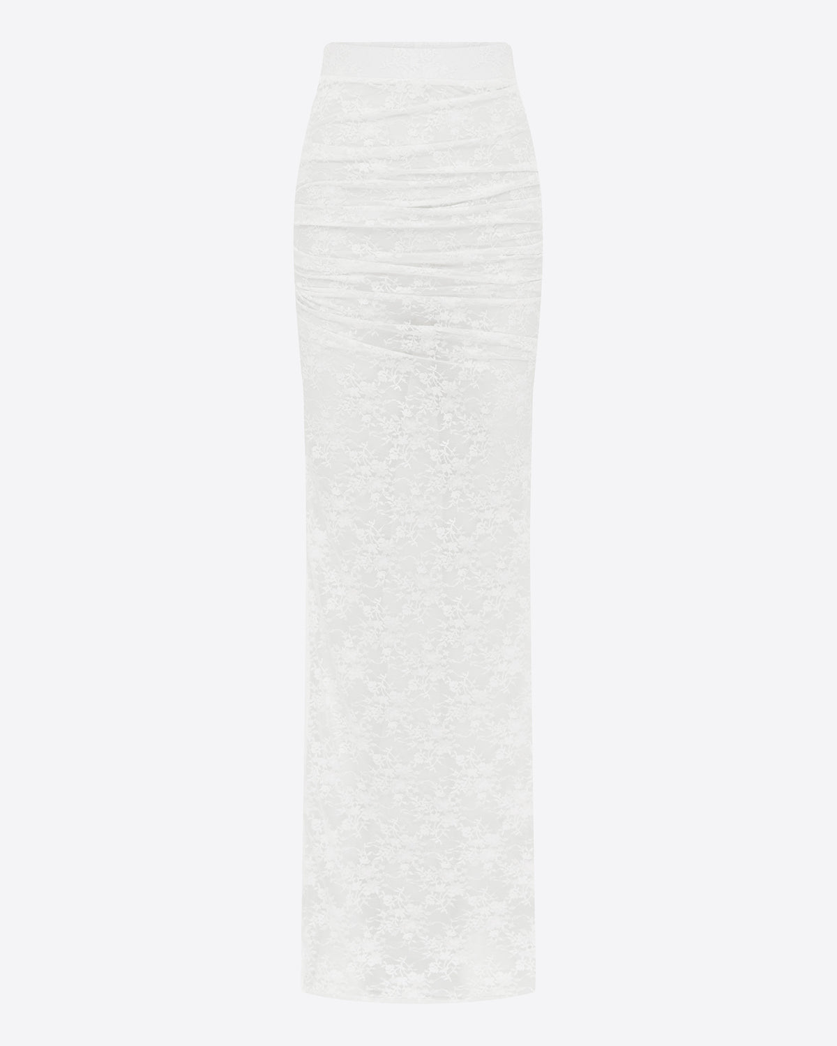 Tucked Column Skirt in Lace