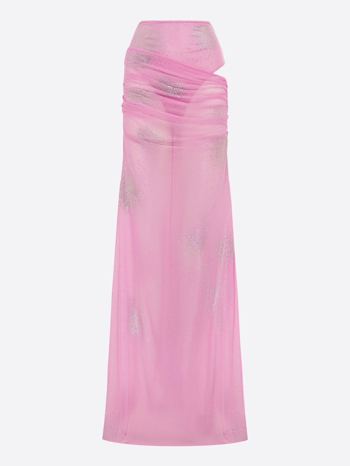 Tucked Fishtail Skirt in Crystal Mesh