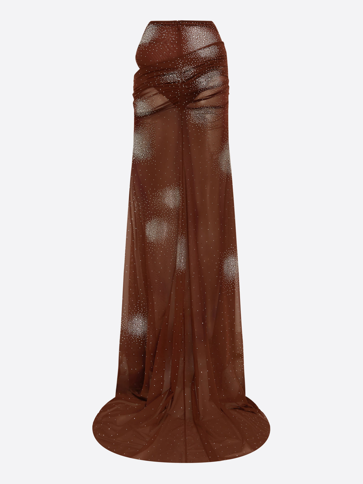 Tucked Fishtail Skirt in Crystal Mesh