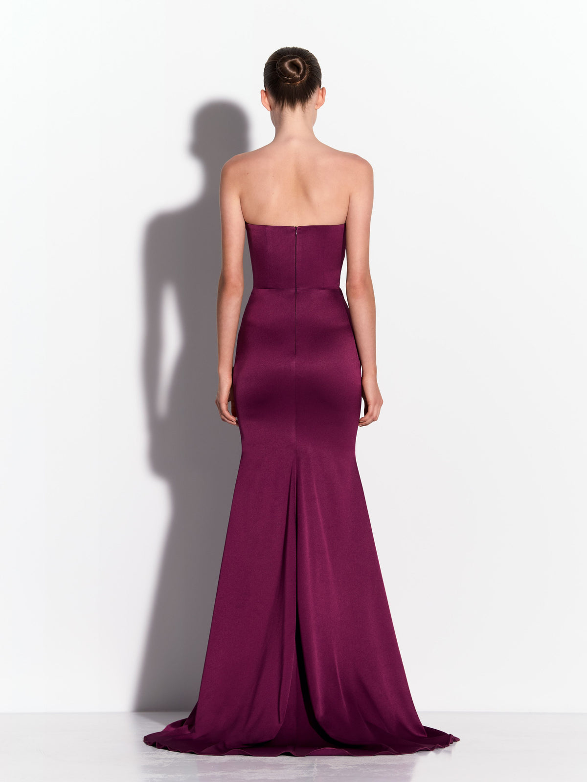 Twist Drape Gown in Satin Crepe