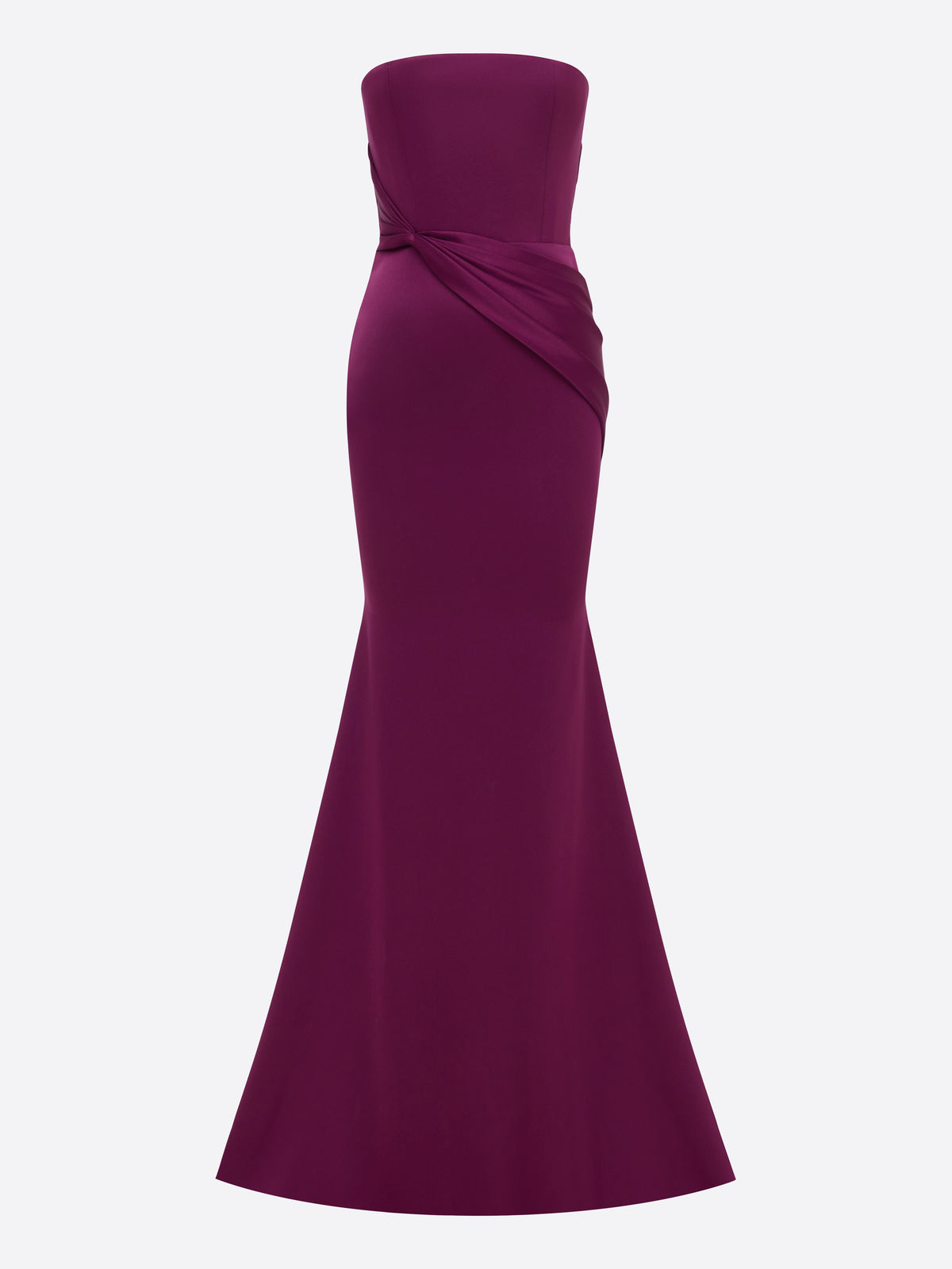 Twist Drape Gown in Satin Crepe