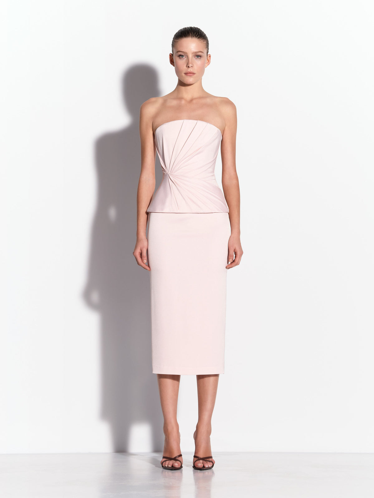 Twist Dress in Satin Crepe