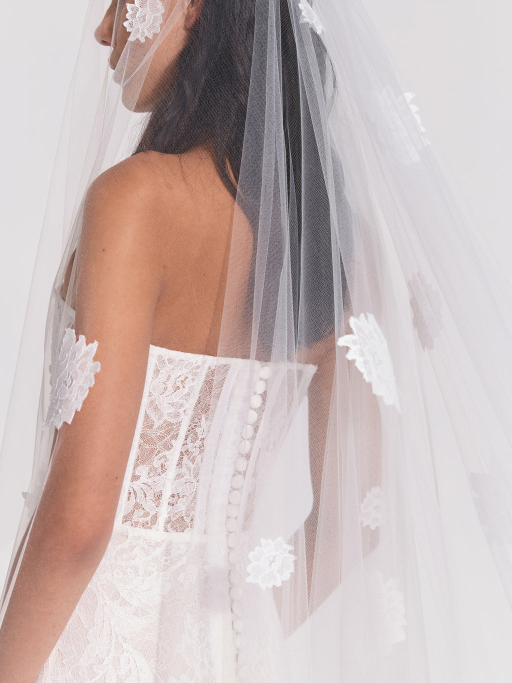 Veil With Lace Applique