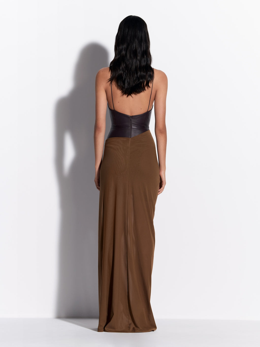 Bikini Bodysuit in Leather - by079re27-bikini-bodysuit-in-leather-aubergine-s0235re27-ruched-skirt-in-powermesh-bronze-02.jpg