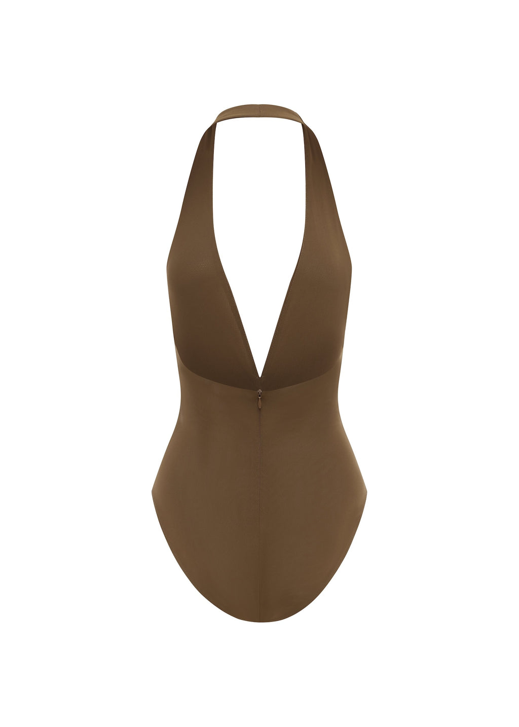 Halter Ruched Bodysuit in Stretch Mesh - by081re27-halter-ruched-bodysuit-in-powermesh-bronze-12.jpg