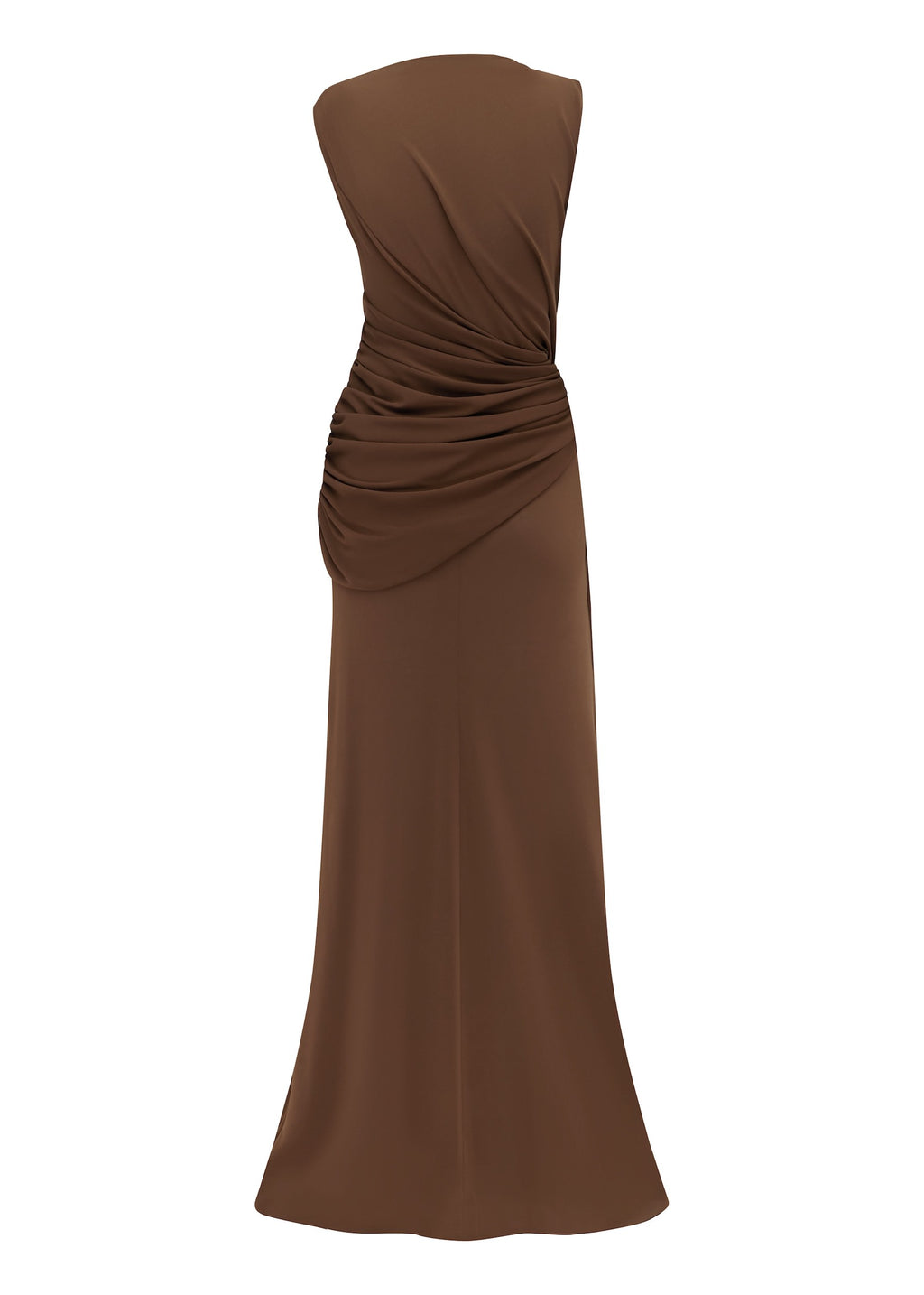 Sleeveless Twist Gown in Crepe Jersey - d1542re27-sleeveless-twist-gown-in-crepe-jersey-chocolate-12.jpg