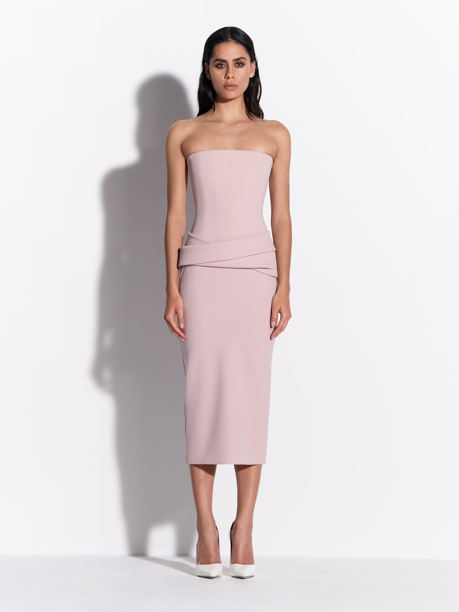Strapless Drape Dress in Stretch Crepe - d1839re27-strapless-drape-dress-in-stretch-crepe-blush-01.jpg