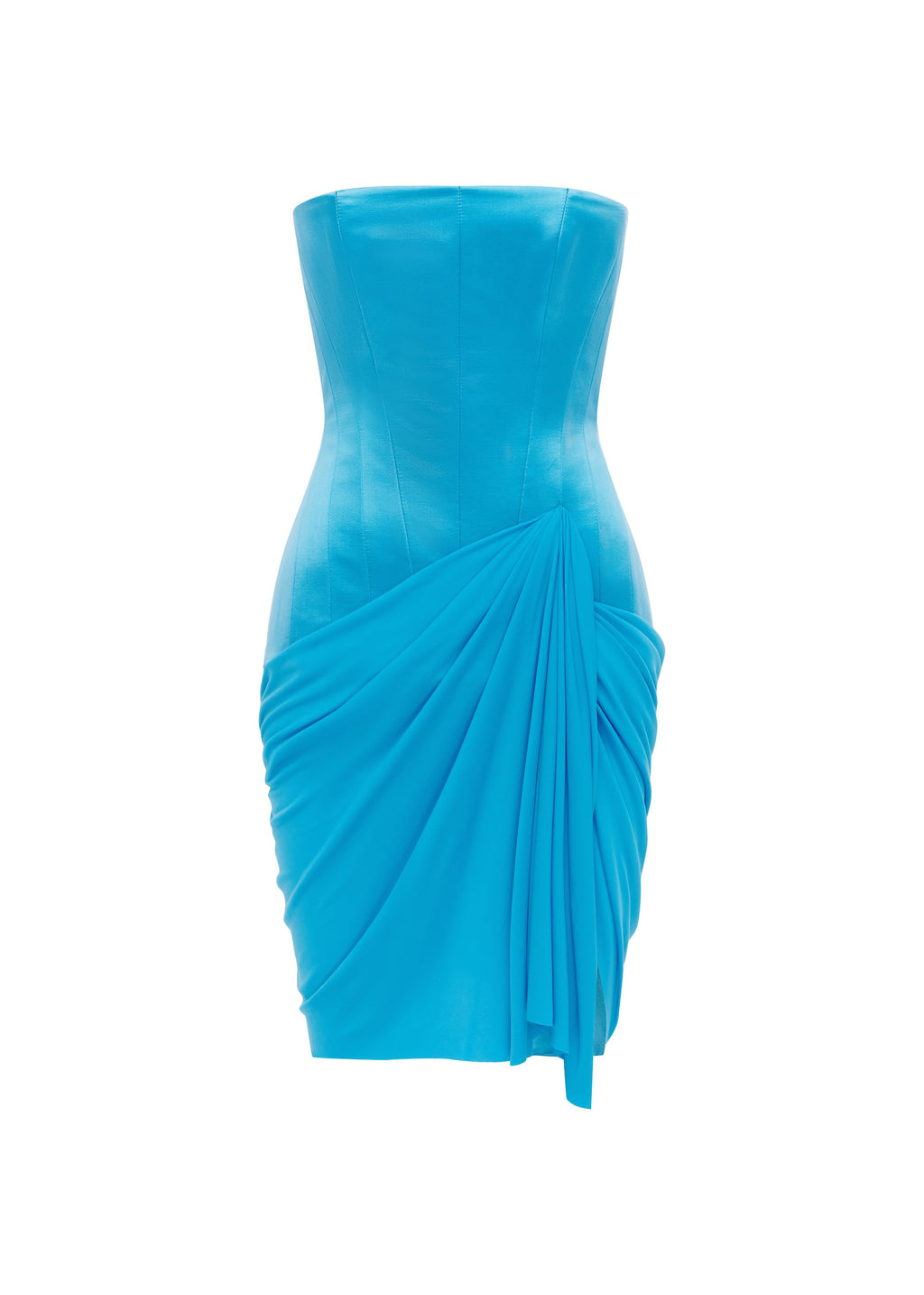 Draped Mini Dress in Duchess Satin & Jersey - d1857re27-draped-mini-dress-in-duchess-satin-jersey-aqua-11.jpg