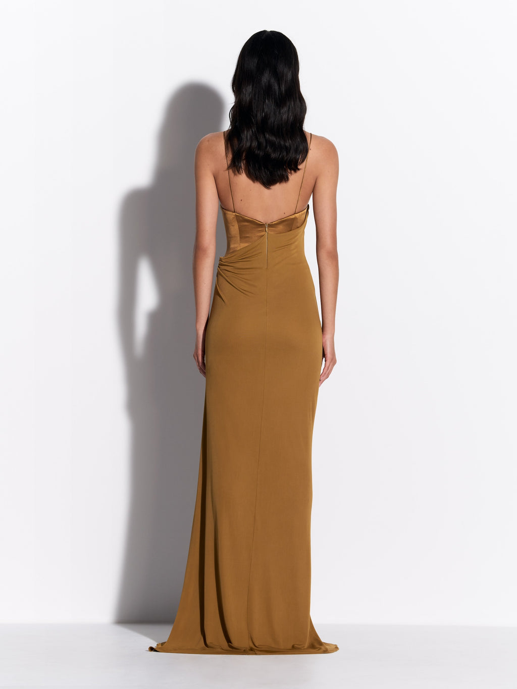 Bikini Draped Column in Duchess Satin & Jersey - d1858re27-bikini-draped-column-in-duchess-satin-jersey-bronze-02.jpg