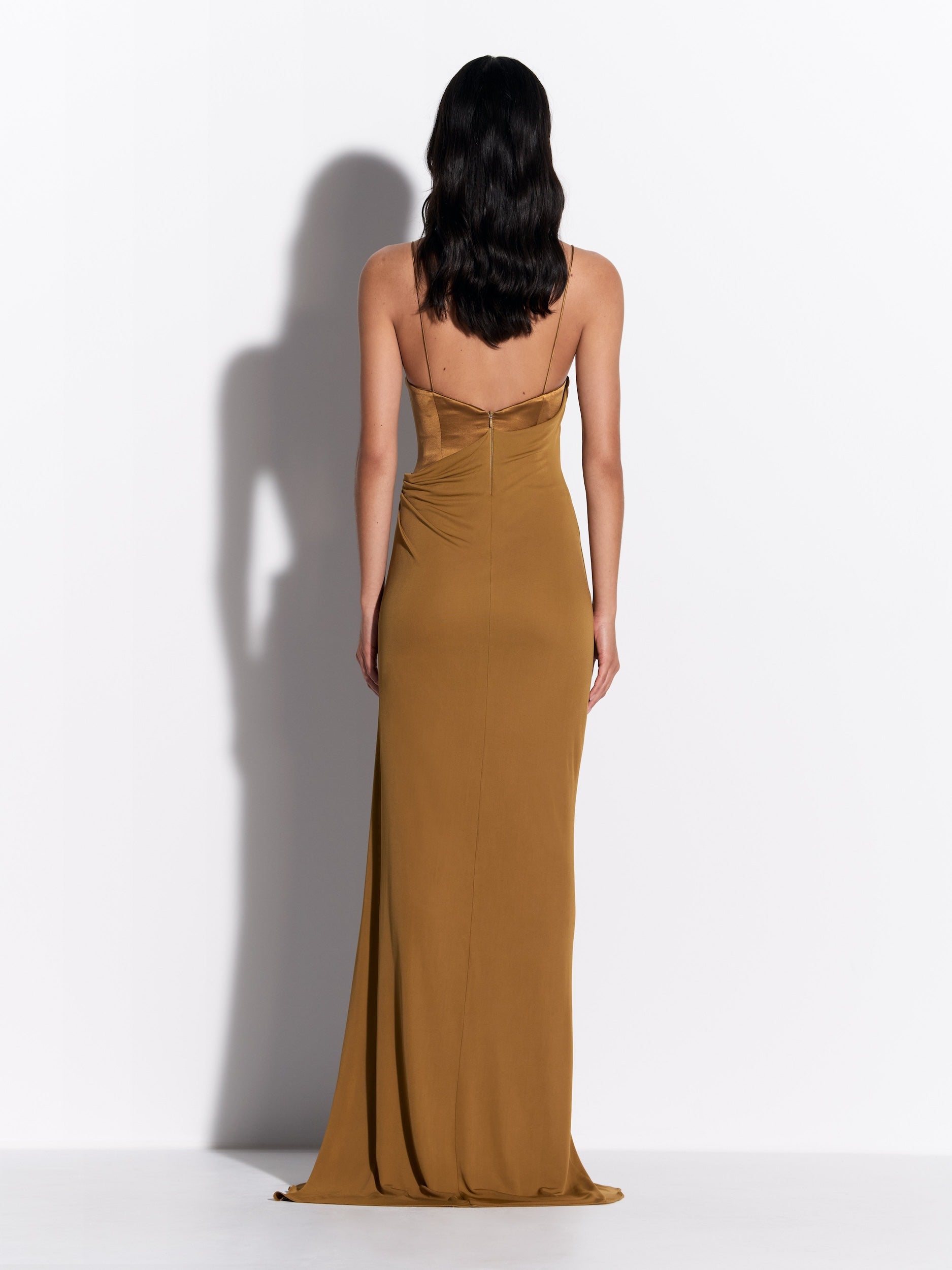 Bikini Draped Column in Duchess Satin & Jersey - d1858re27-bikini-draped-column-in-duchess-satin-jersey-bronze-02.jpg