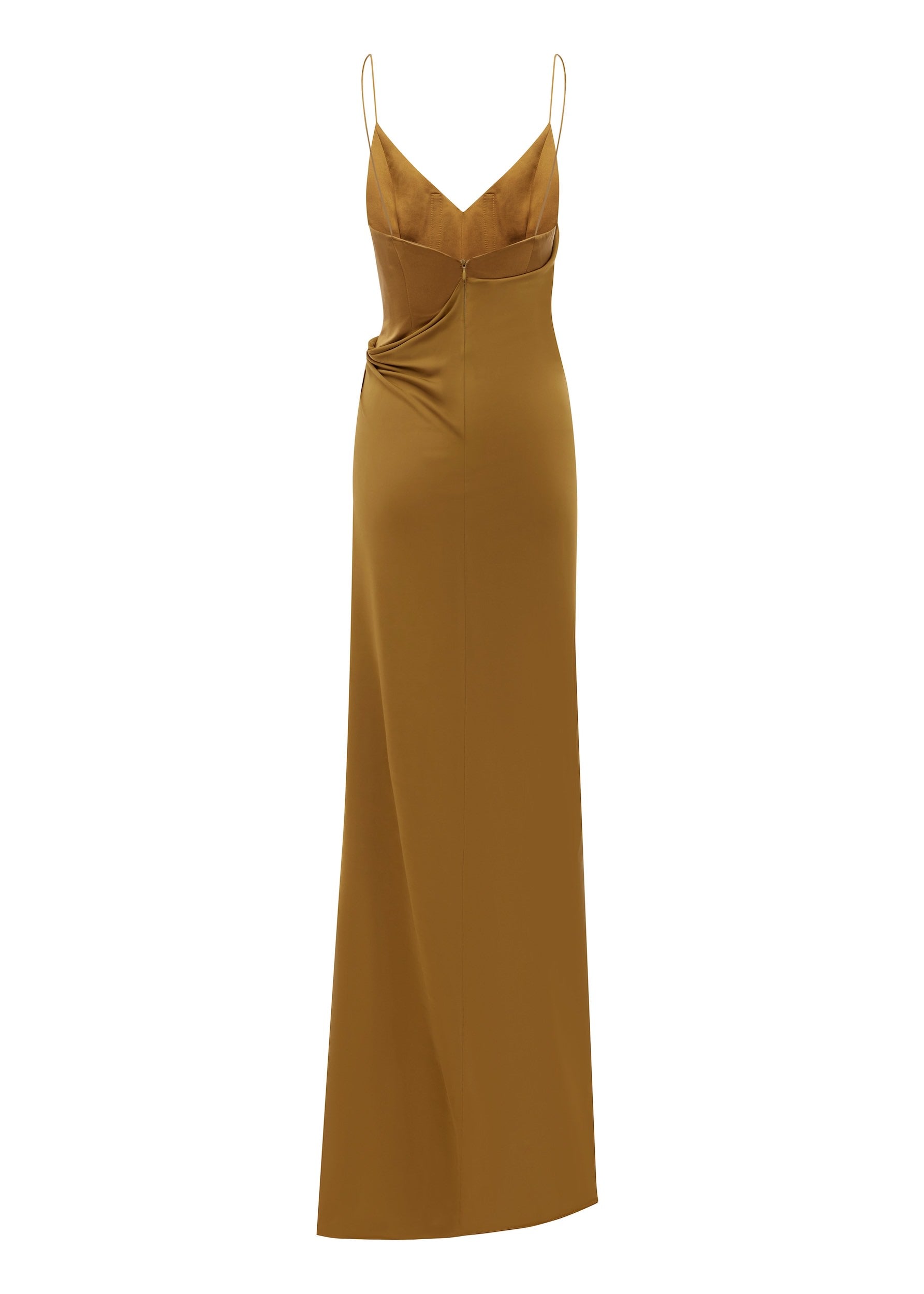 Bikini Draped Column in Duchess Satin & Jersey - d1858re27-bikini-draped-column-in-duchess-satin-jersey-bronze-12.jpg