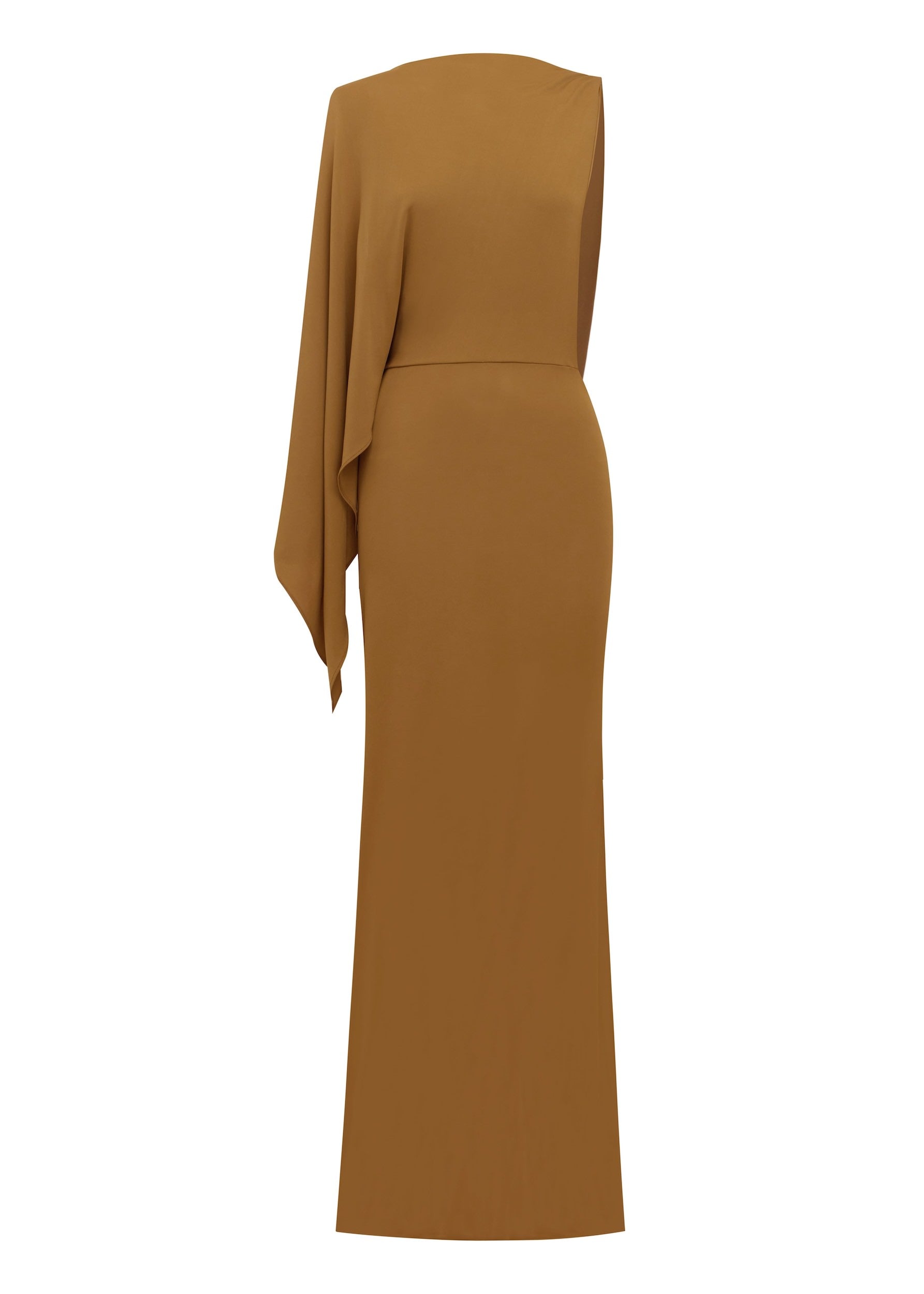 One Shoulder Cape Gown in Dry Jersey - d1861re27-one-shoulder-cape-gown-in-dry-jersey-bronze-11.jpg