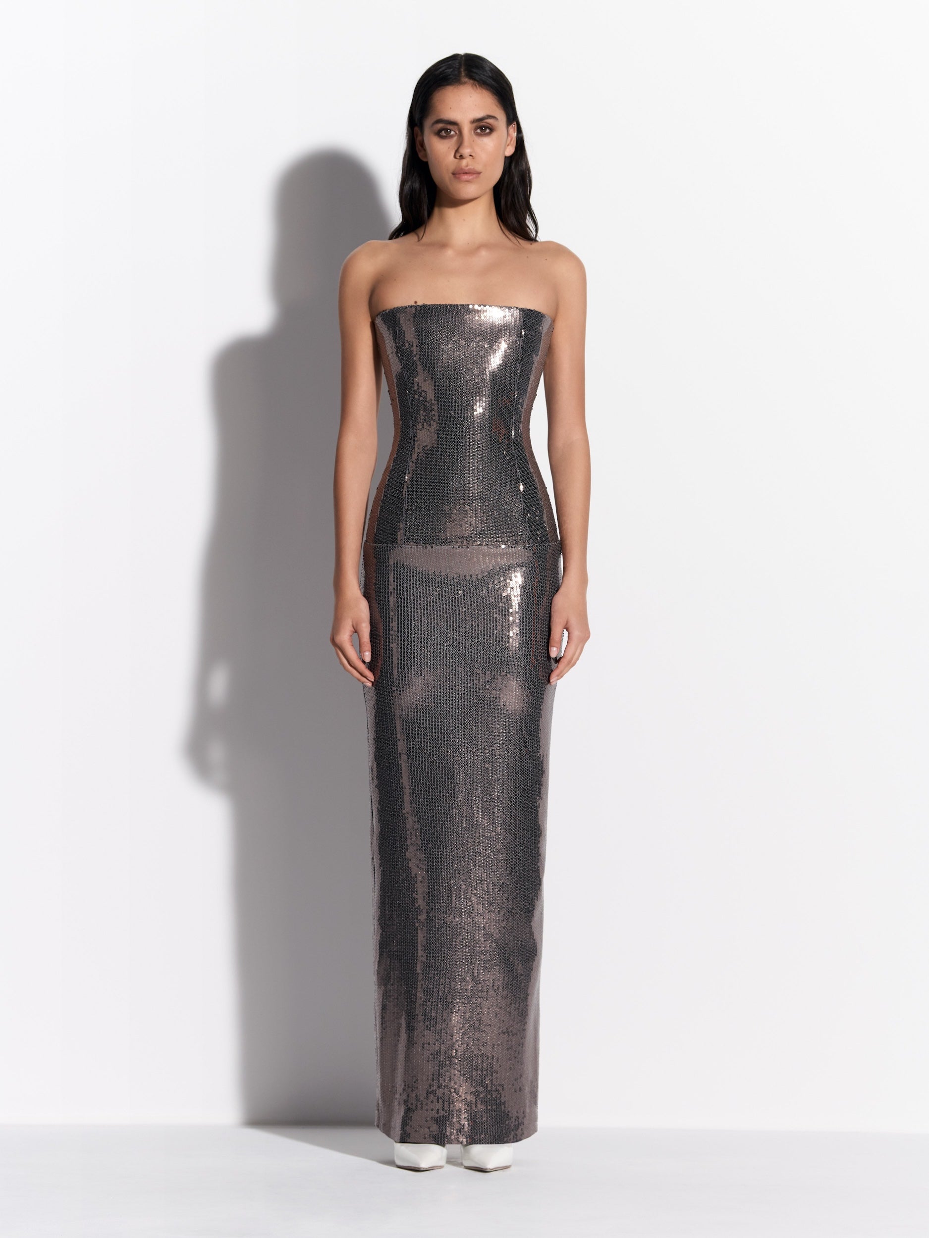 Strapless Column in Sequin Mesh - d1867re27-strapless-column-in-sequin-mesh-steel-01.jpg