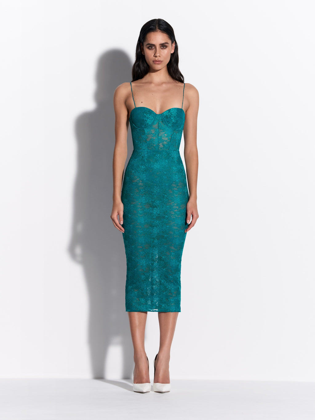 Cupped Dress in Stretch Lace - d1870re27-cupped-dress-in-stretch-lace-teal-01.jpg