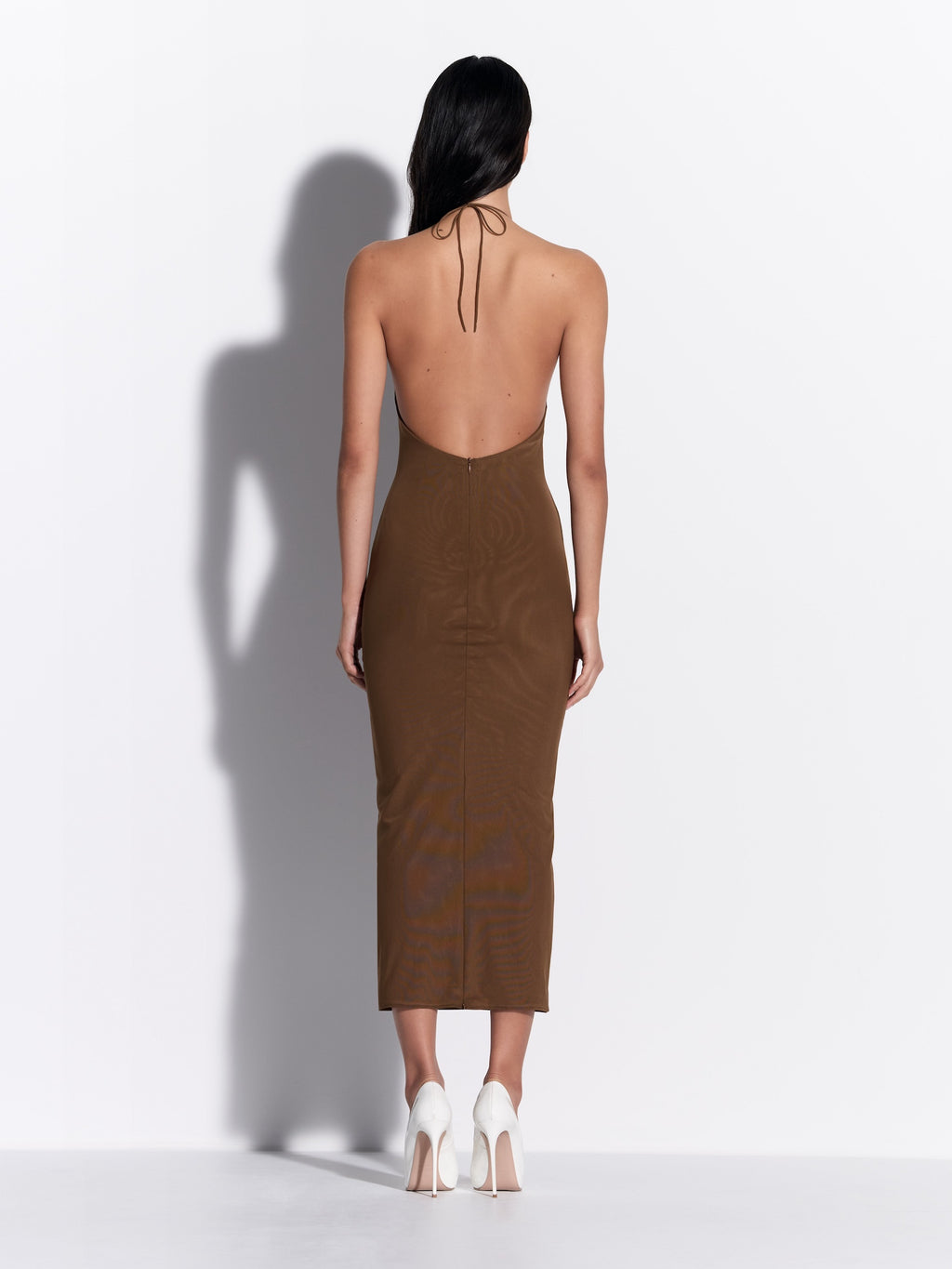 Halter Dress in Stretch Mesh - d1874re27-halter-dress-in-powermesh-bronze-02.jpg